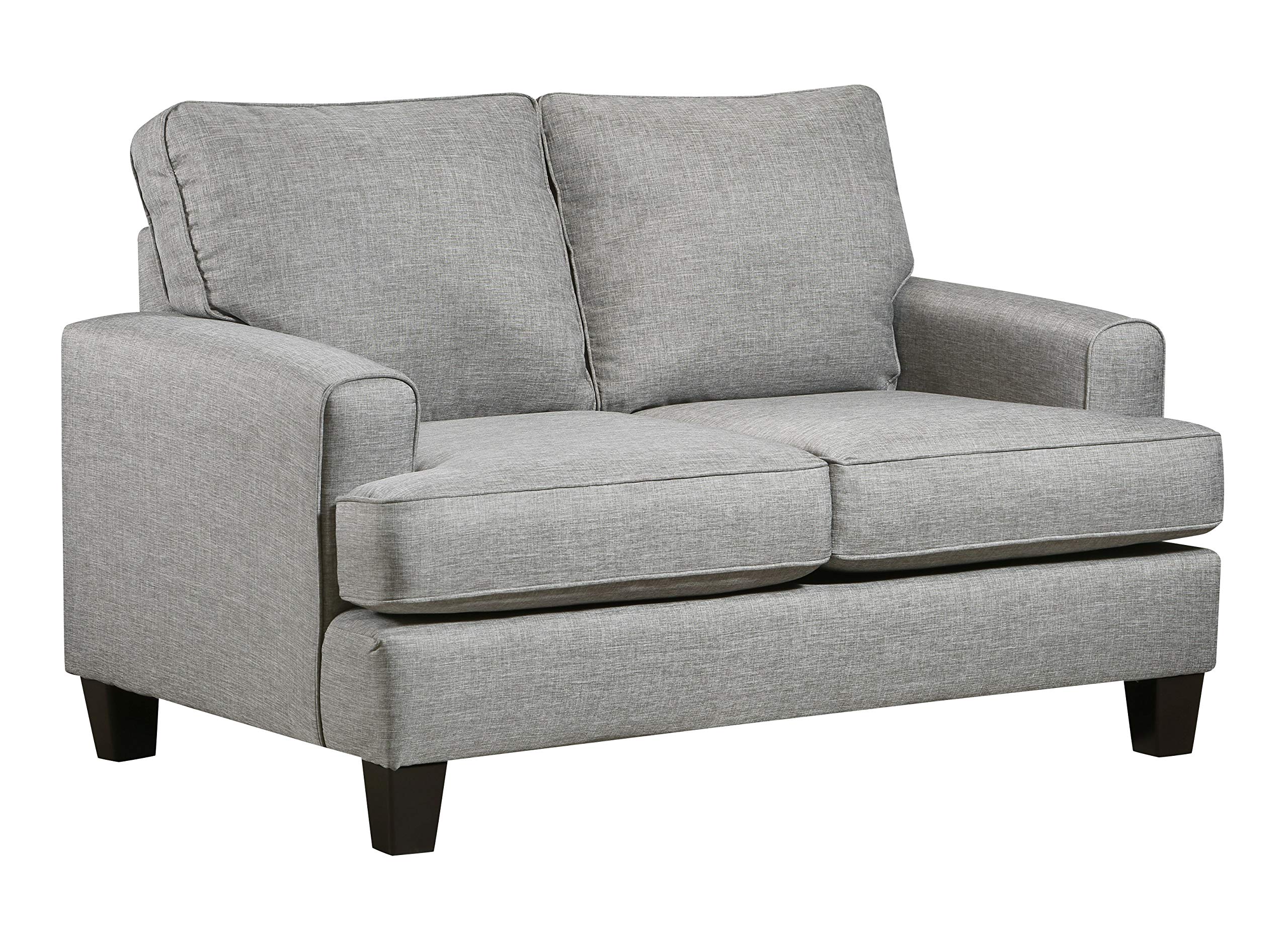 Amazon Brand – Stone & Beam Elizabeth Contemporary Loveseat Sofa, 65"W, Light Grey