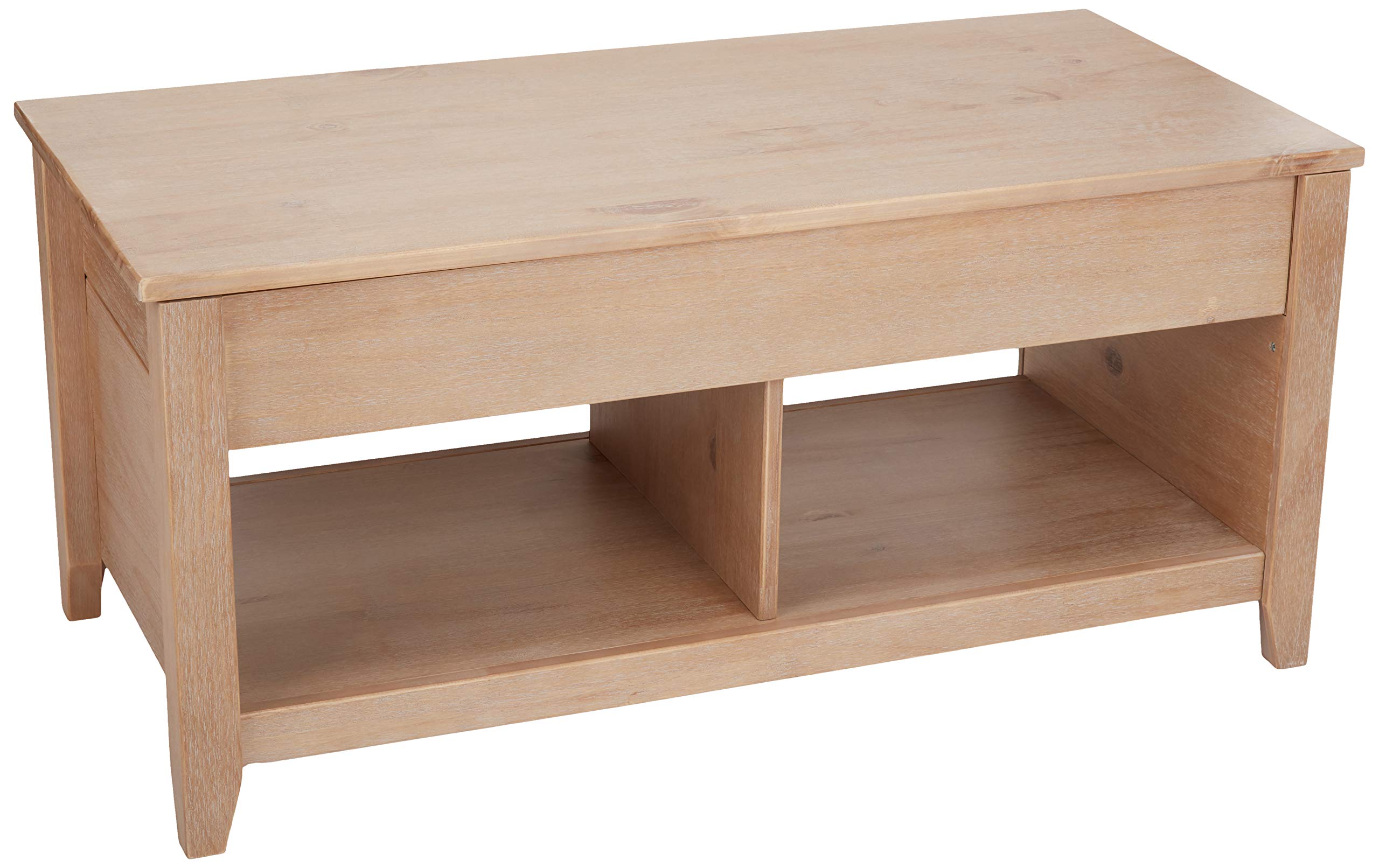 AmazonBasics Lift-Top Storage Coffee Table, Natural