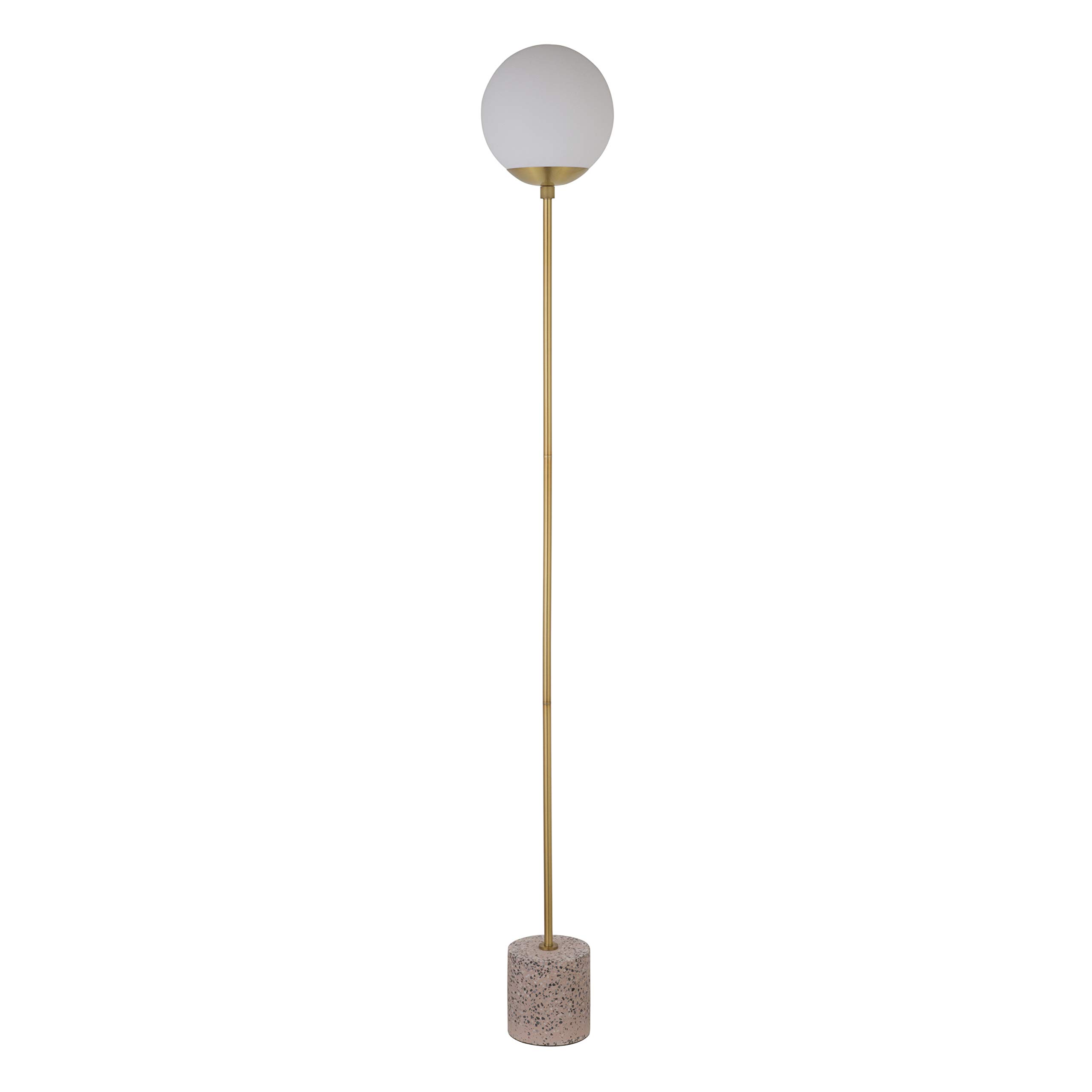 Amazon Brand – Rivet Globe Stick Floor Lamp, 69"H, Pink Terrazzo