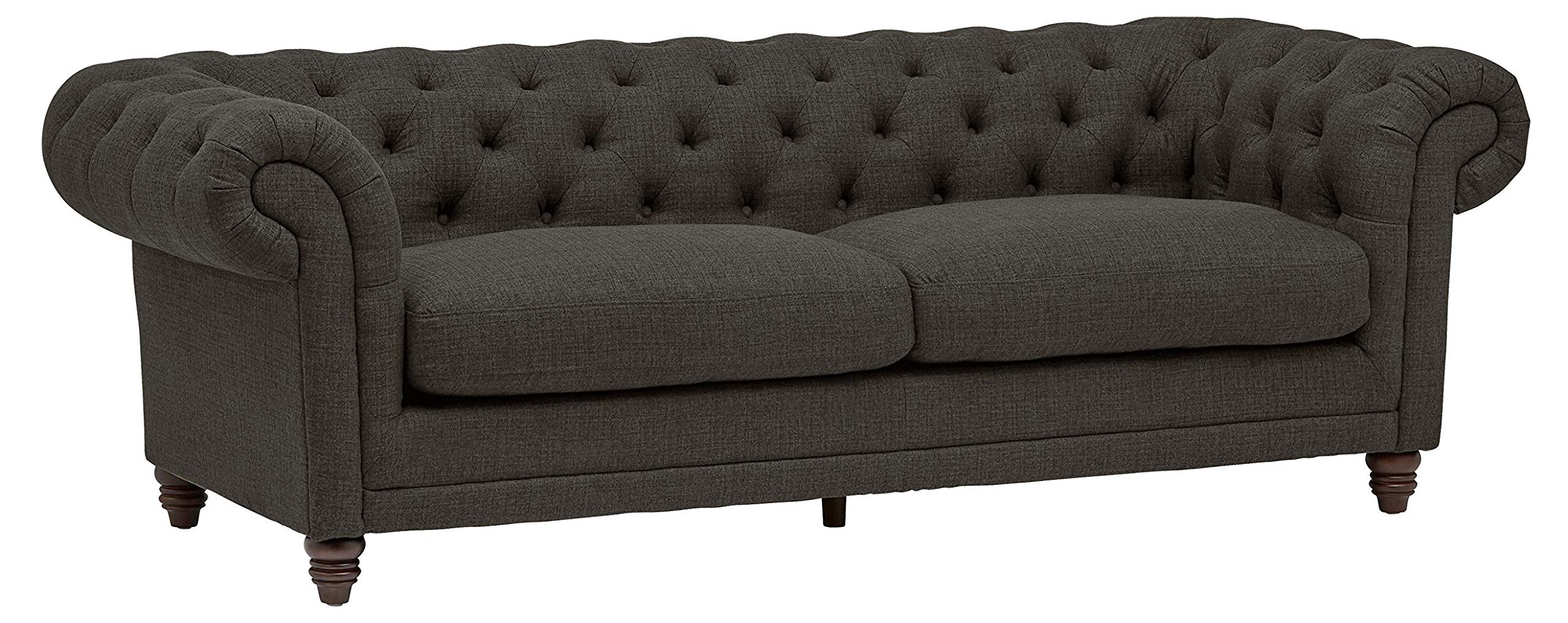 Amazon Brand – Stone & Beam Bradbury Chesterfield Classic Sofa, 92.9"W, Pepper
