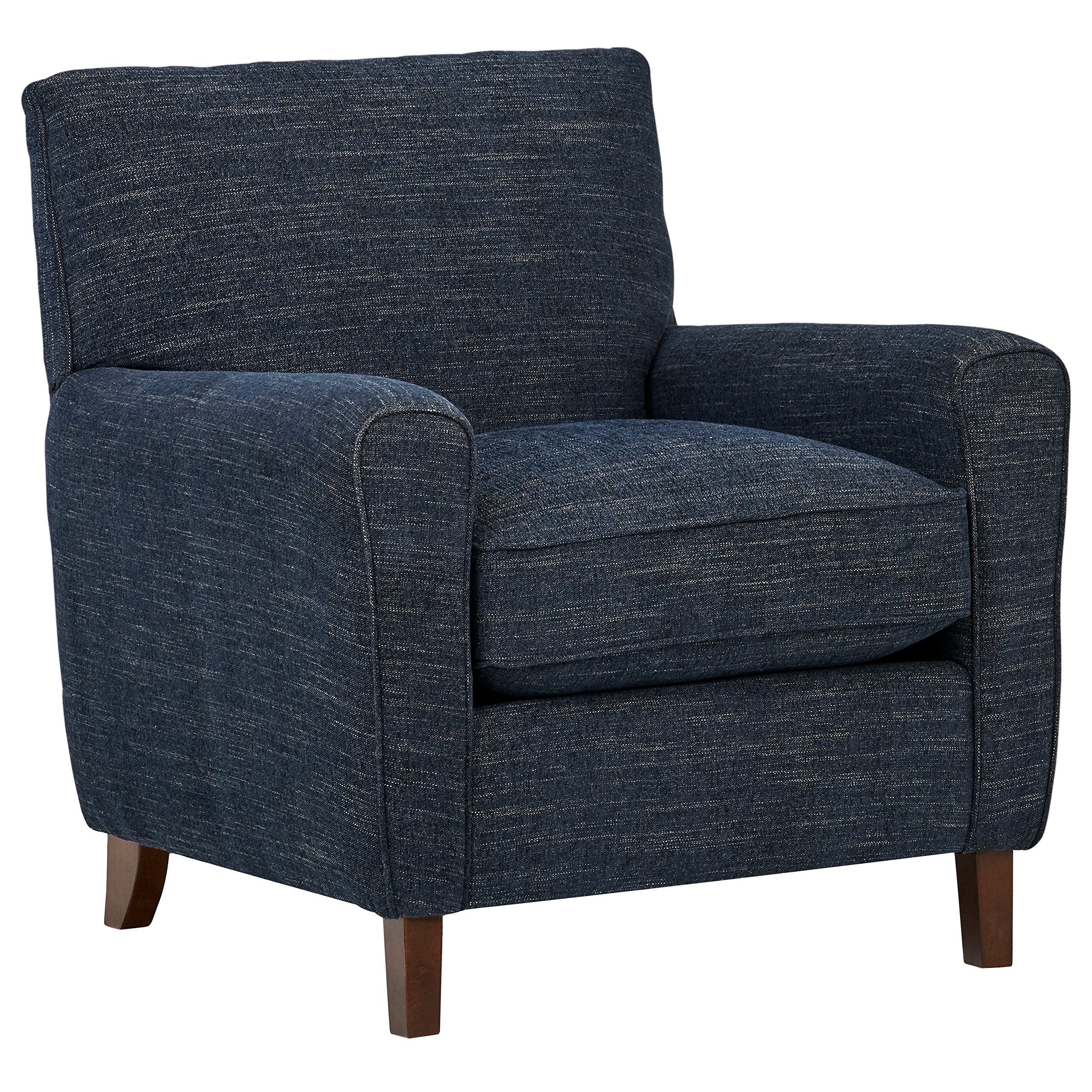 Amazon Brand – Rivet Lawson Modern Angled Chair, 33"W, Blue Eclipse