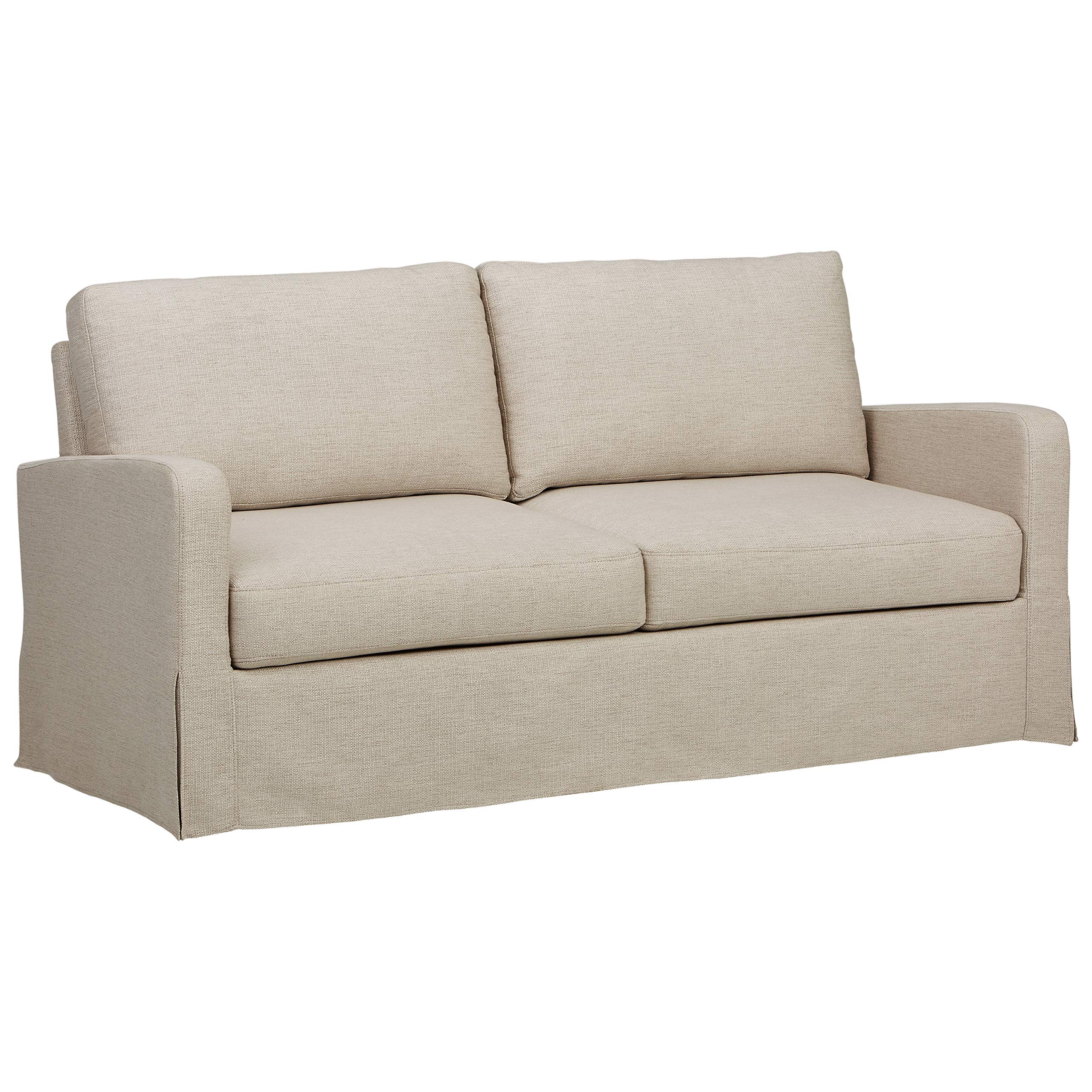 Amazon Brand – Ravenna Home Waterloo Modern Slipcover Sofa, 71"W, Beige