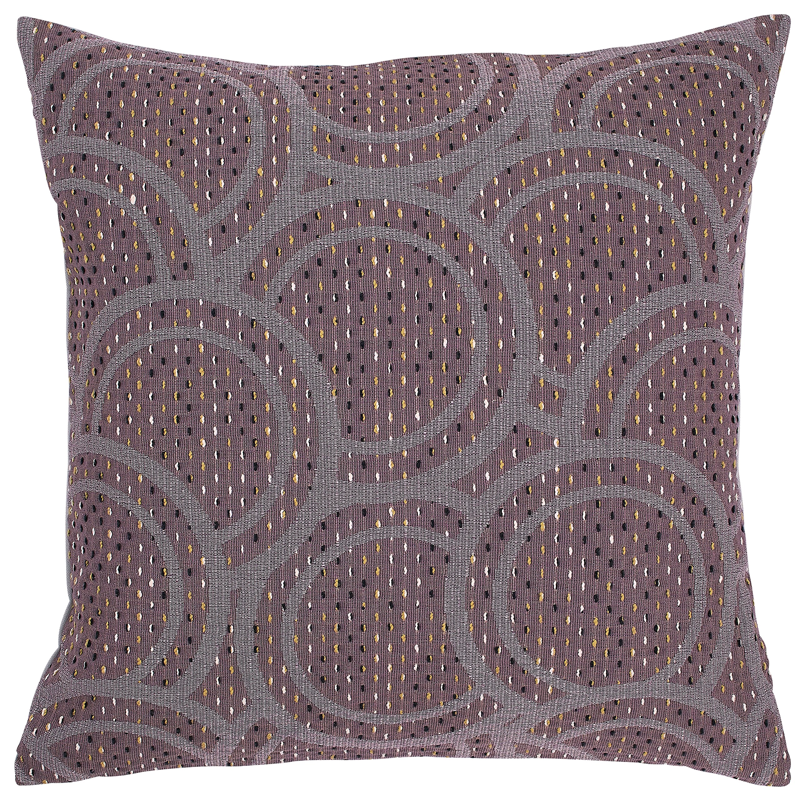 Amazon Brand – Rivet Modern Abstract Decorative Throw Pillow, 20" x 20", Purple