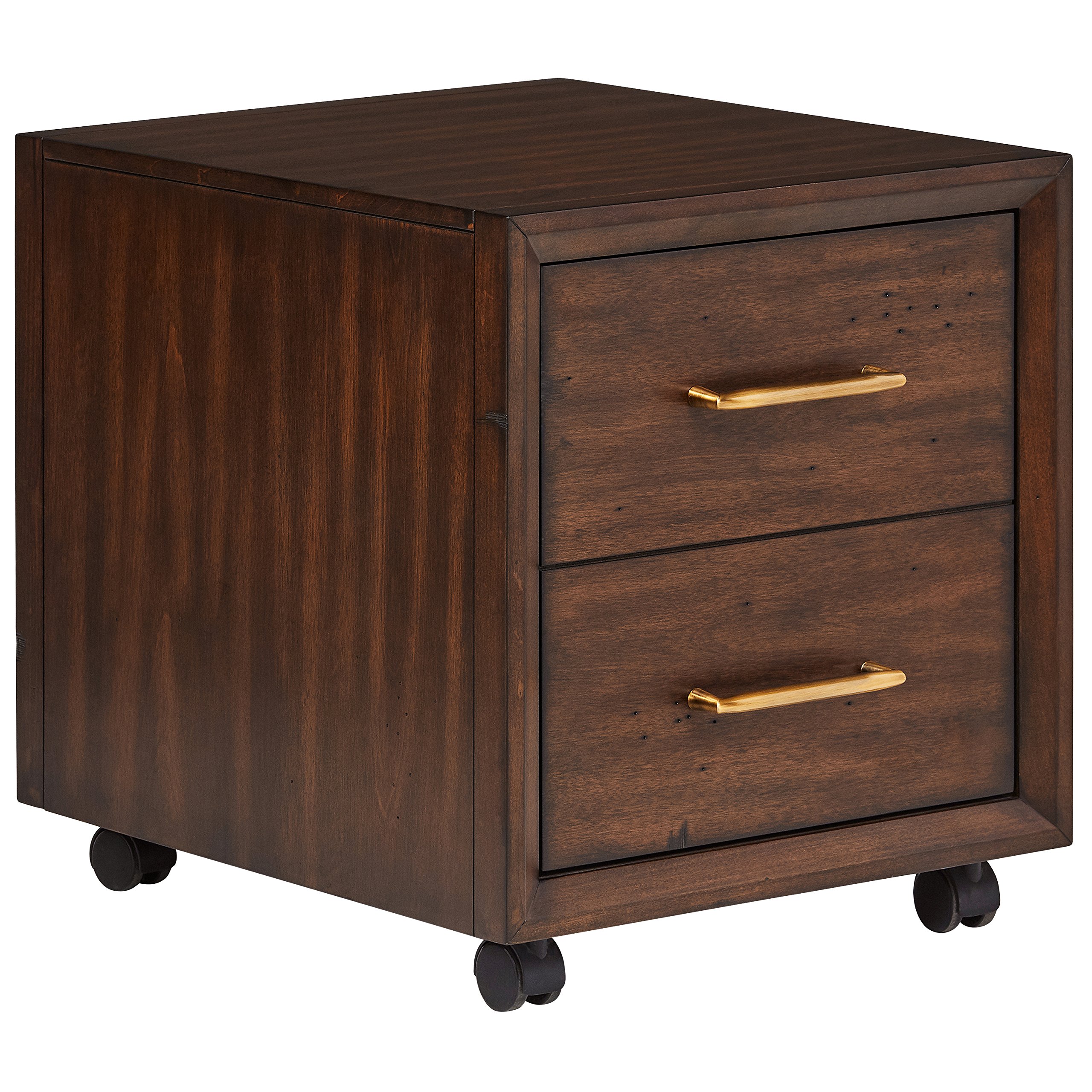 Amazon Brand – Rivet Anne Mid-Century Modern Wood Filing Cabinet with Wheels, 20"W, Walnut
