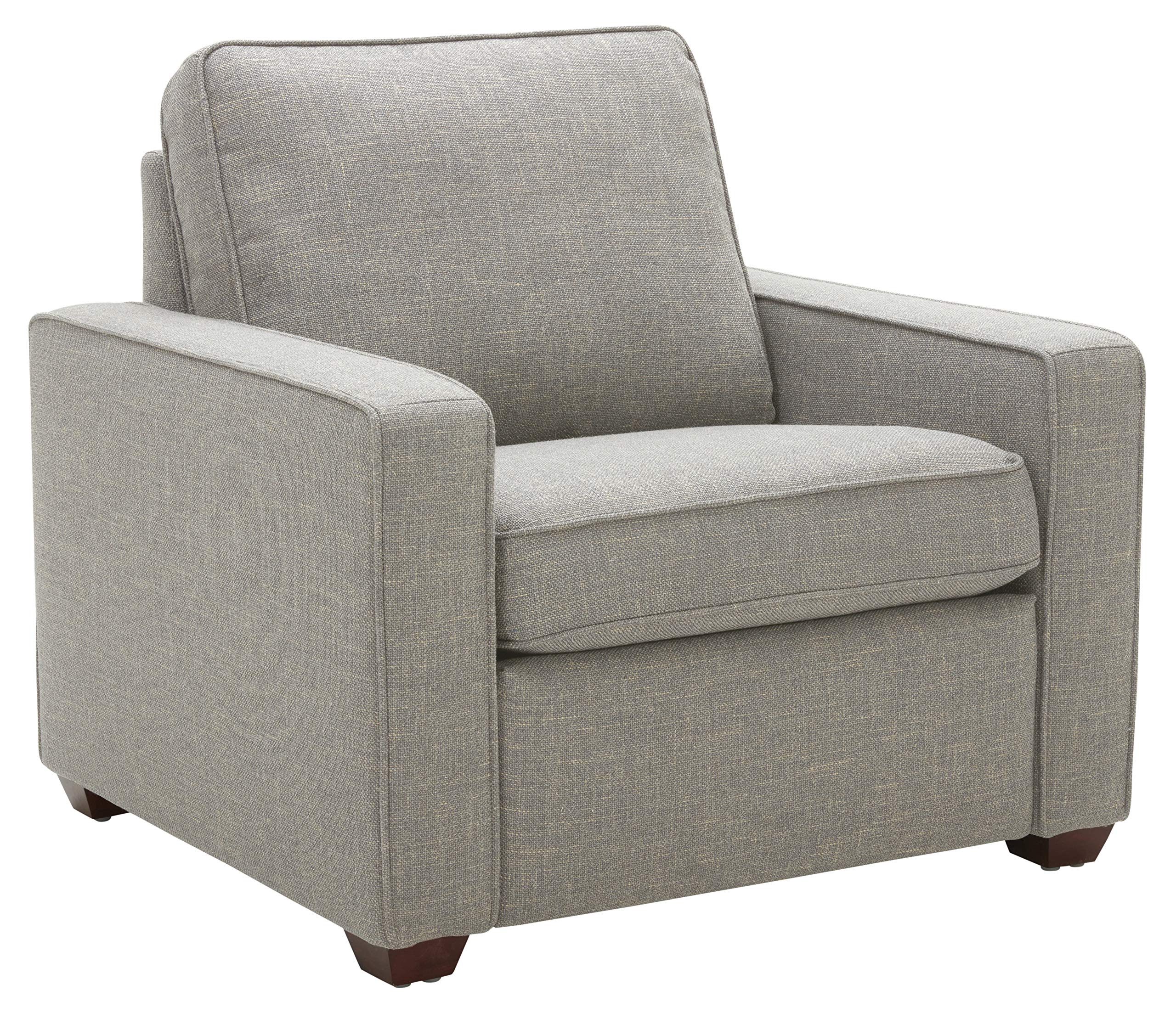 Amazon Brand – Rivet Andrews Contemporary Chair with Removable Cushions, 40"W, Light Grey