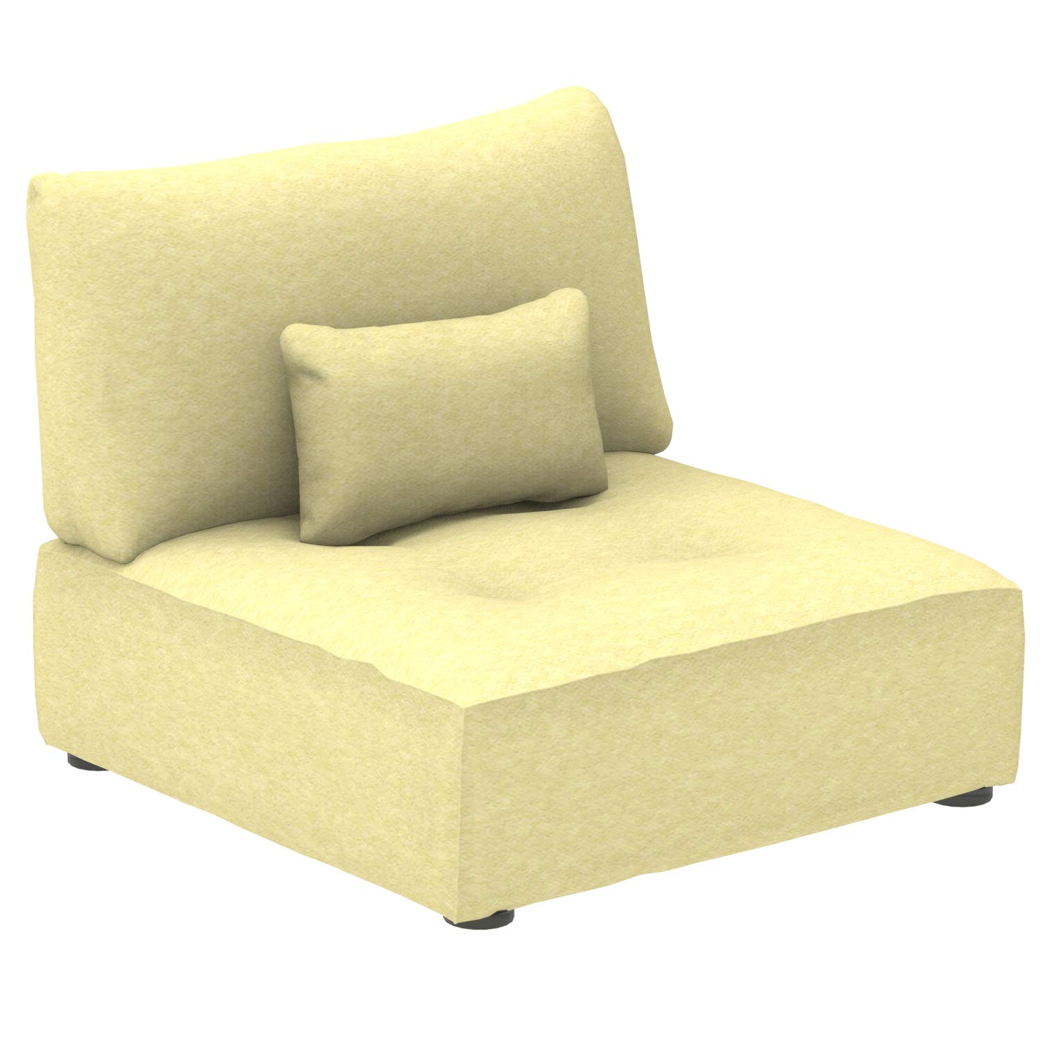 Marque Amazon - Alkove Elvas - Module à 1 place pour canapé modulaire avec espace de rangement et coussin additionnel, 93 x 100 cm, Vert citron