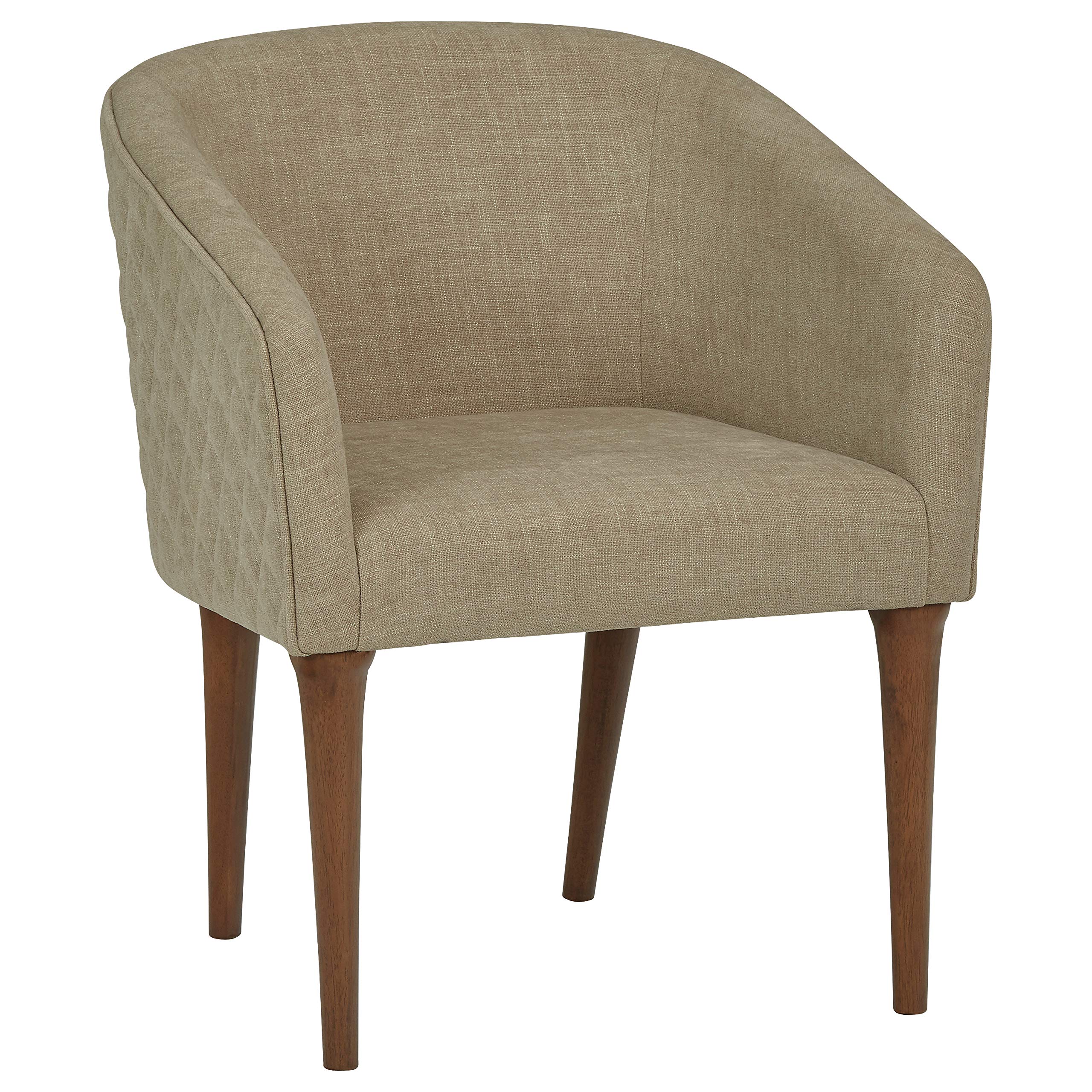 Amazon Brand – Stone & Beam Mid-Century Foam-Padded Dining Chair, 30.5"H, Beige