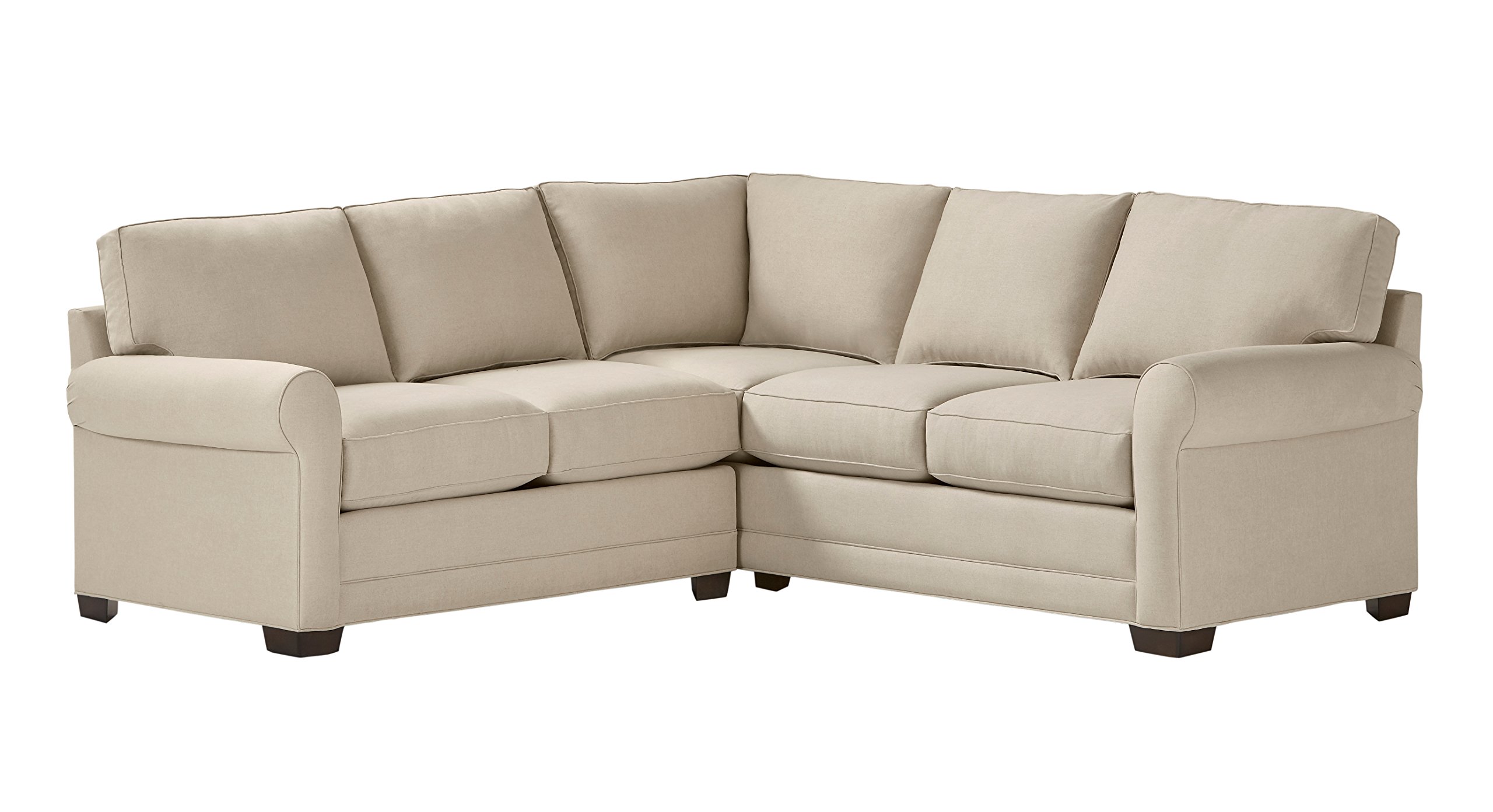 Amazon Brand – Stone & Beam Kristin Performance Fabric Sectional Sofa Couch, 93"W, Sand