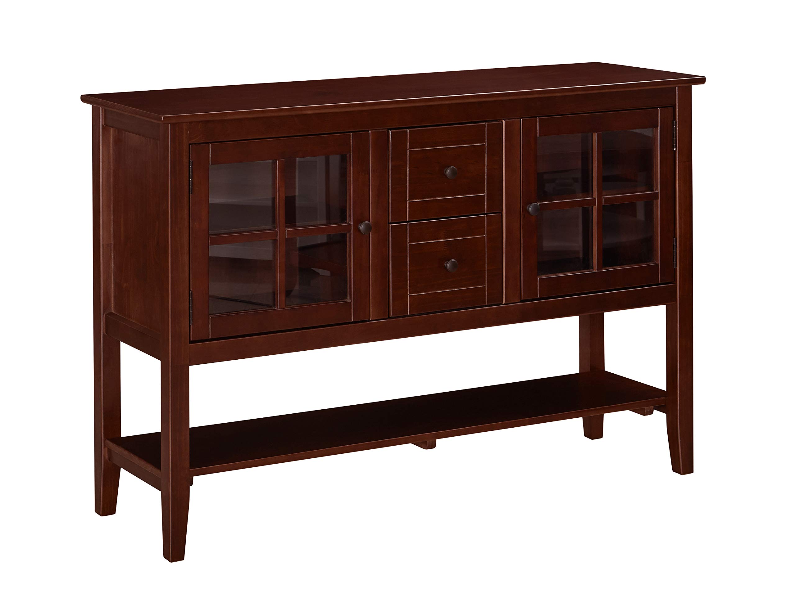 Amazon Brand – Ravenna Home Sara TV Media Console Entertainment Storage Stand, 53"W, Dark Espresso