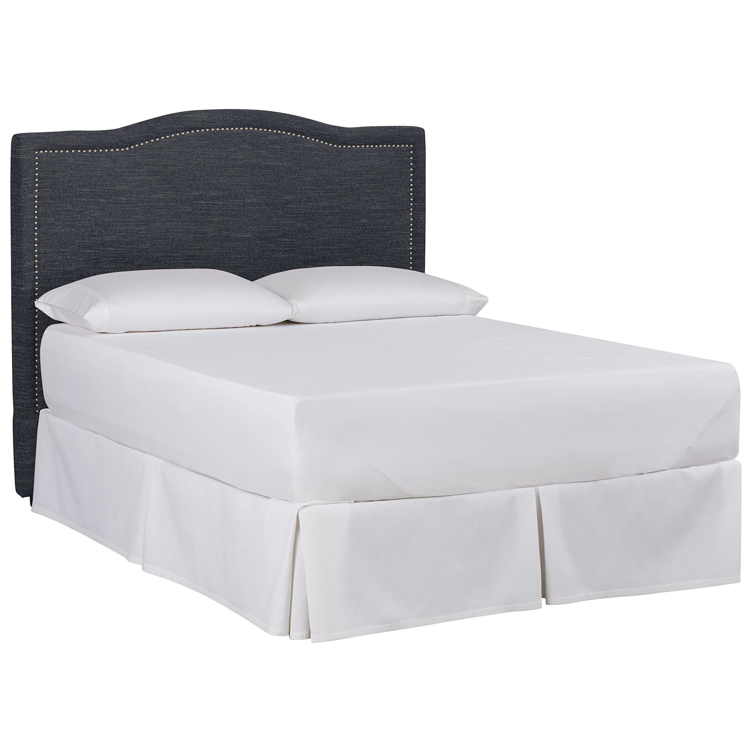 Amazon Brand – Stone & Beam Bridgewater Curved Queen Headboard, 66"W, Curious Indigo