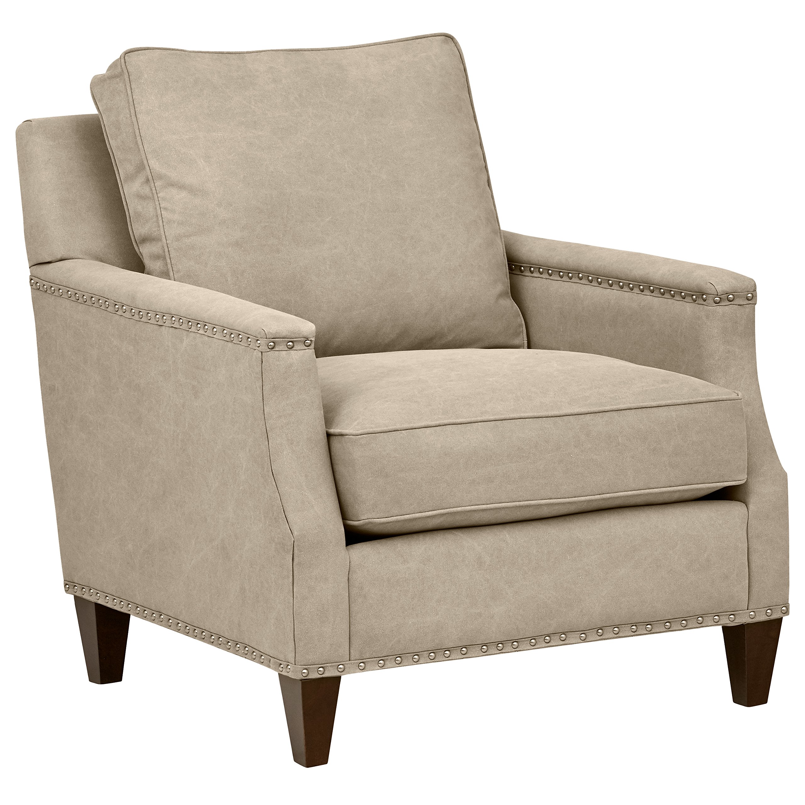 Amazon Brand – Stone & Beam Marin Studded Chair, 33"W, Linen