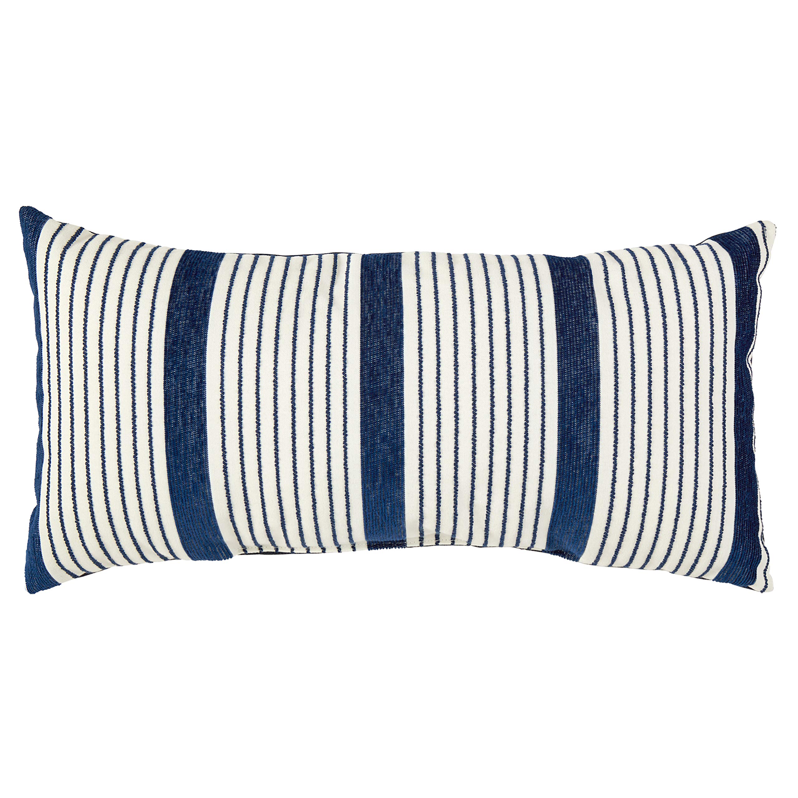 Amazon Brand – Rivet Casual Outdoor Throw Pillow - 24 x 12 Inch, Navy
