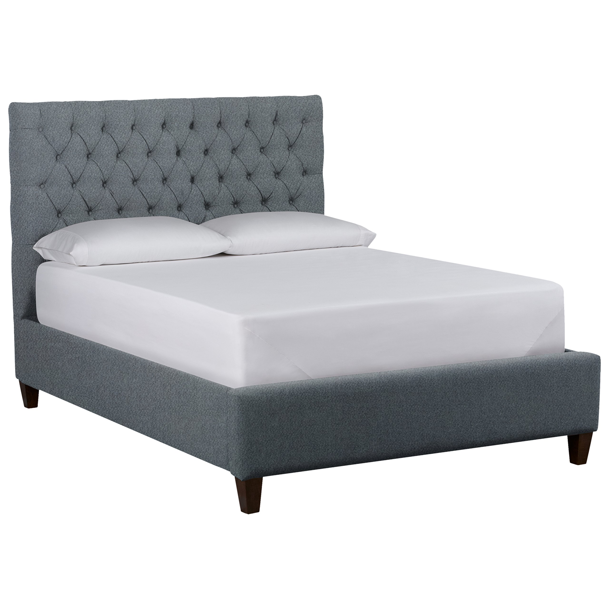 Amazon Brand – Stone & Beam Prudence Tufted King Bed, 84"W, Lagoon