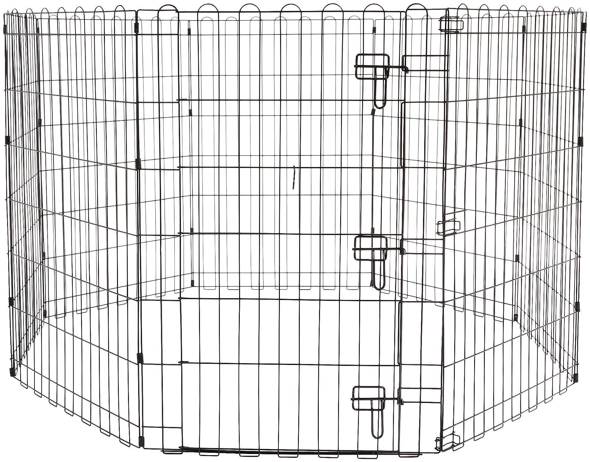 AmazonBasics Foldable Metal Pet Dog Exercise Fence Pen - 152,4 x 152,4 x 91,4 cm