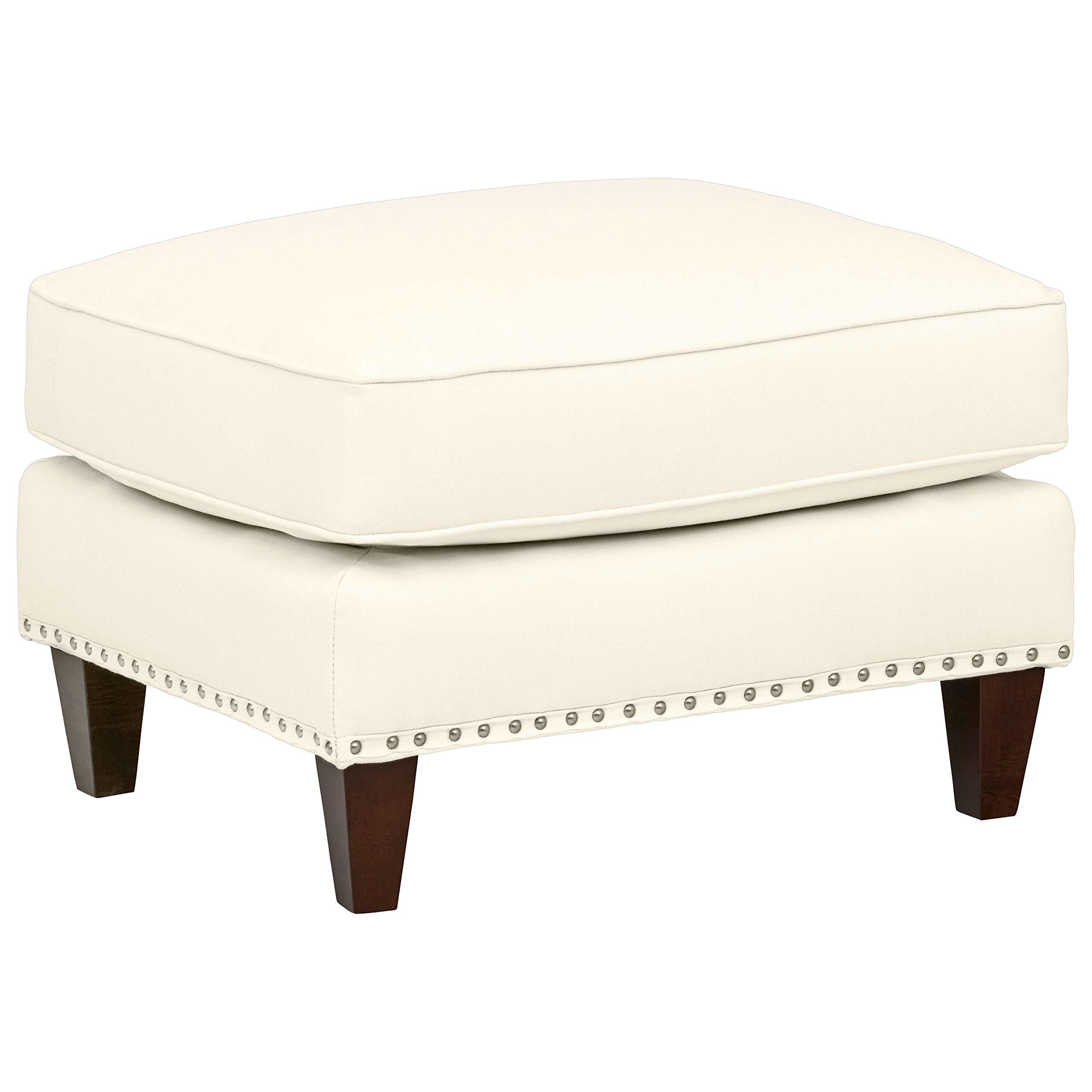 Amazon Brand – Stone & Beam Marin Upholstered Ottoman, 29"W, Beige