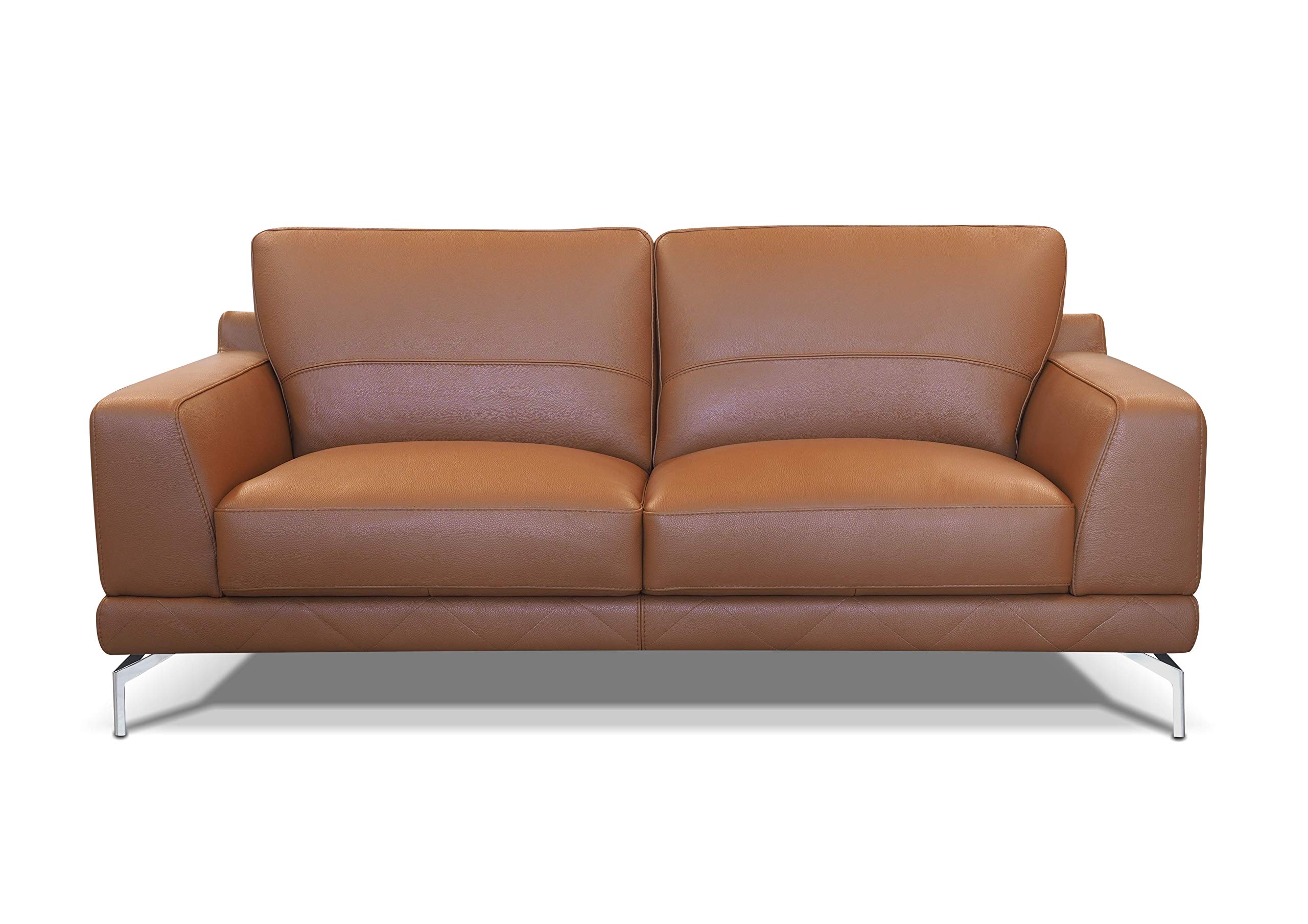 Amazon Brand - Alkove Marlow Hand-Crafted Leather Sofa, 2 Seater Maxi, 92 x 190 x 88cm, Colonial