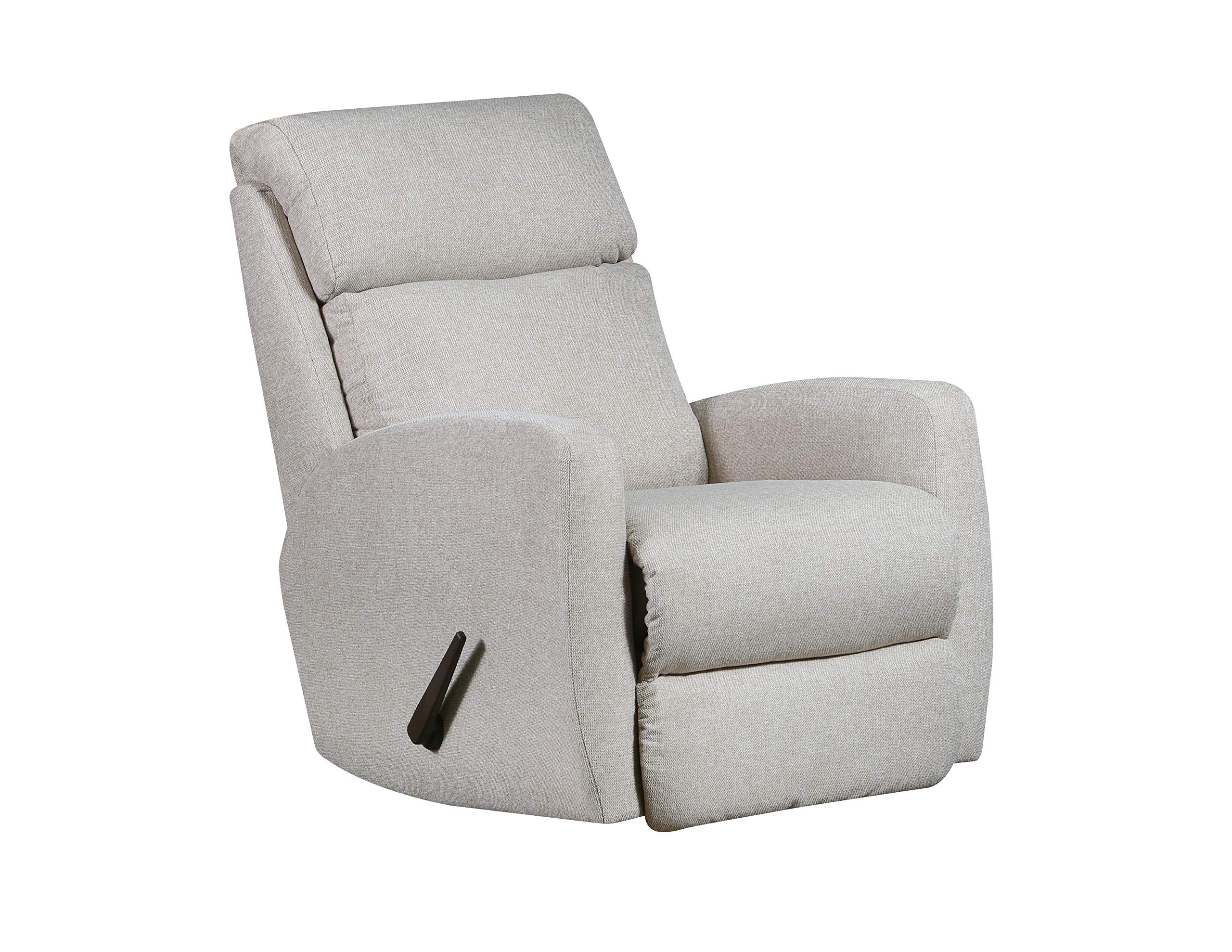Ravenna Home Breckenridge Upholstered Rocking Recliner Chair with Swivel, 37"W, Beige