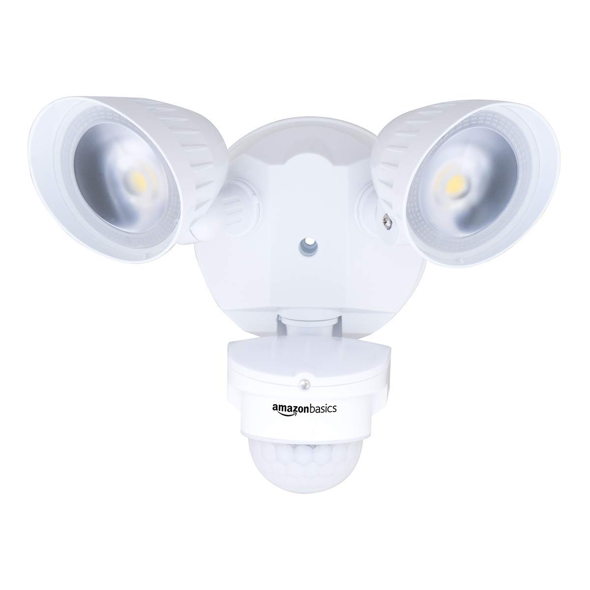 AmazonBasics 40W Waterproof LED Outdoor Motion Sensor Security Light with 2 Adjustable Metal Heads - 5000K Daylight, 4000 Lumen, ETL Certified