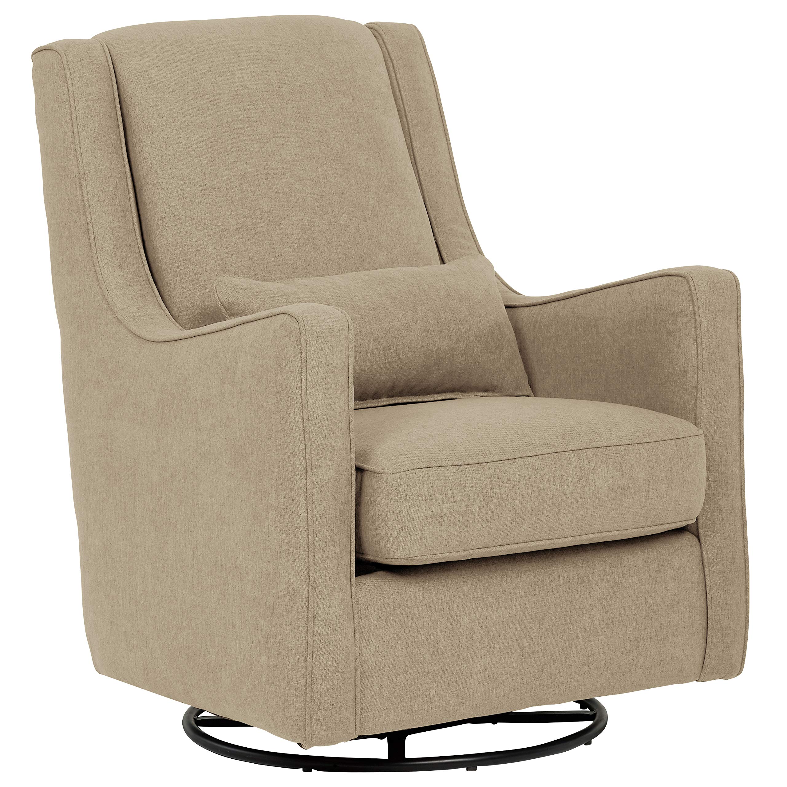 Amazon Brand – Stone & Beam Nevaeh Contemporary Swivel Chair, Fabric, 31"W, Dove