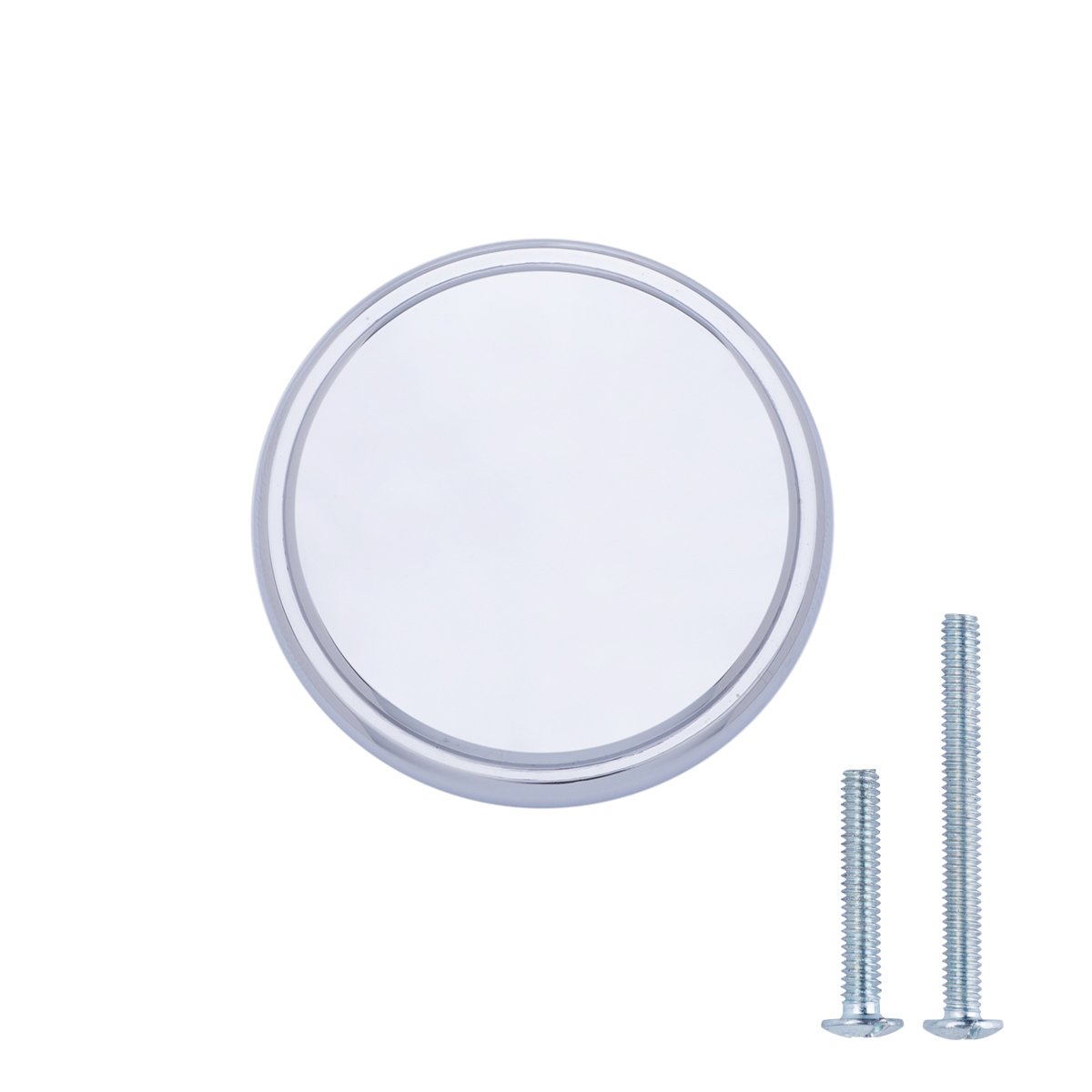 AmazonBasics Modern Wide Top Ring Cabinet Knob, 1.52-inch Diameter, Polished Chrome, 10-Pack