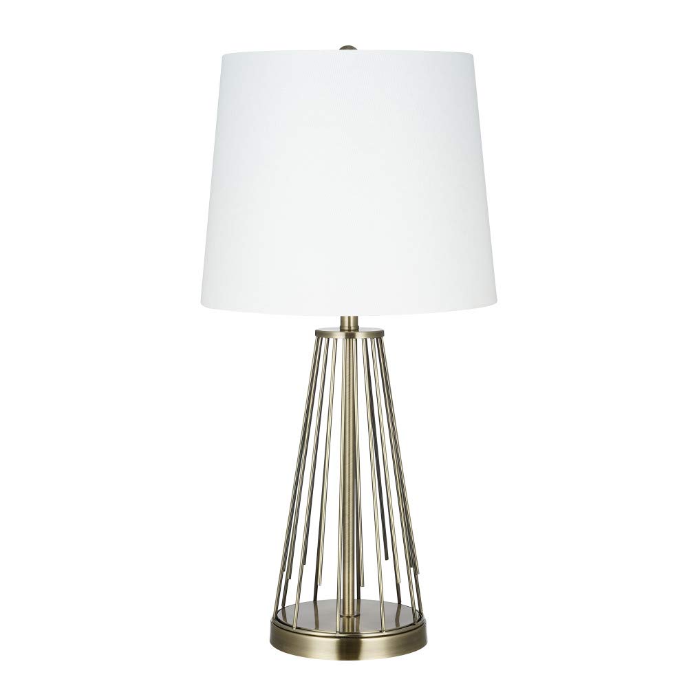 Amazon Brand – Rivet Mid-Century Modern Metal Starburst Table Lamp, LED Bulb Included, 24.5"H, Antique Gold