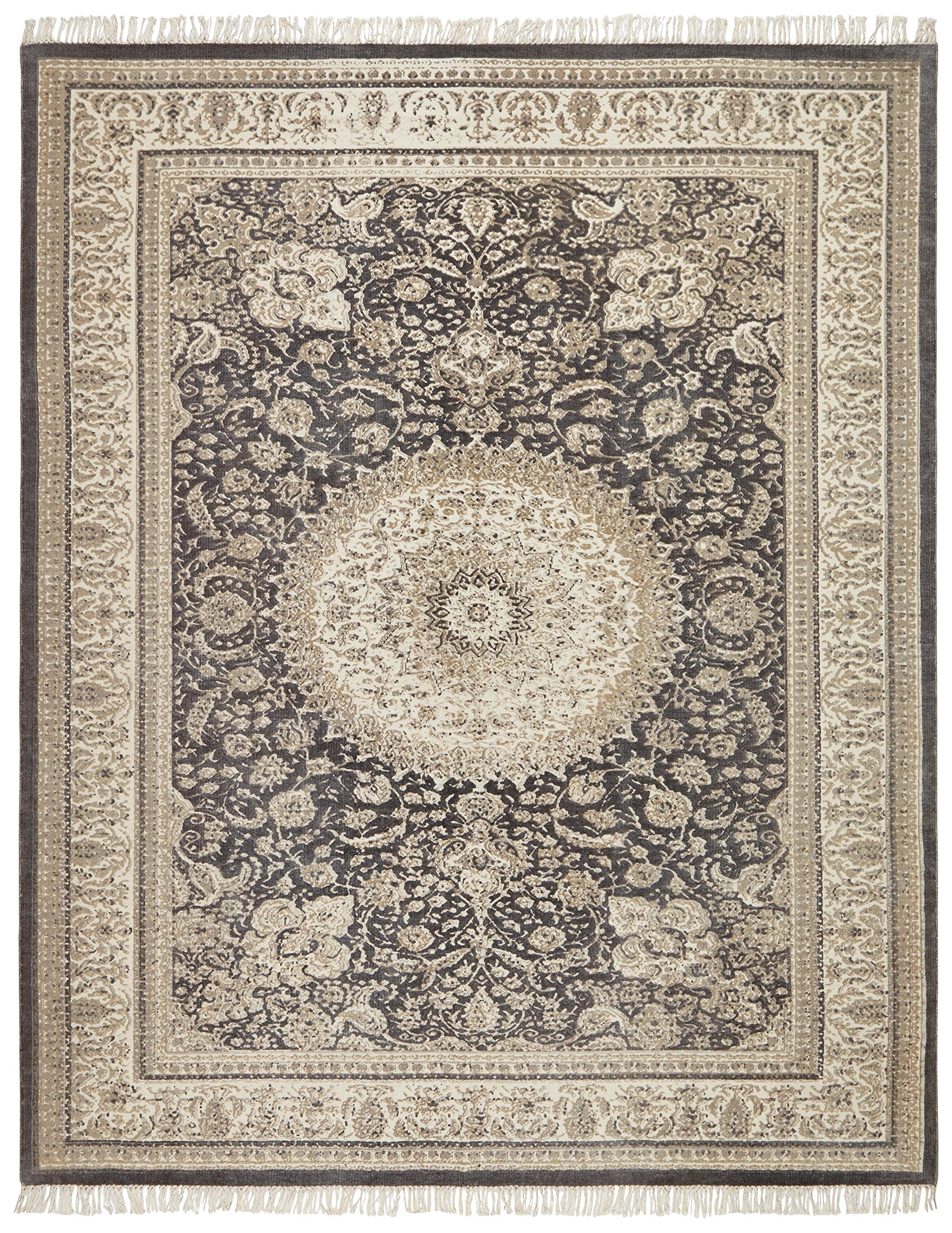 Amazon Brand – Stone & Beam Modern Dusk Wool Rug, 8' x 10', Tan