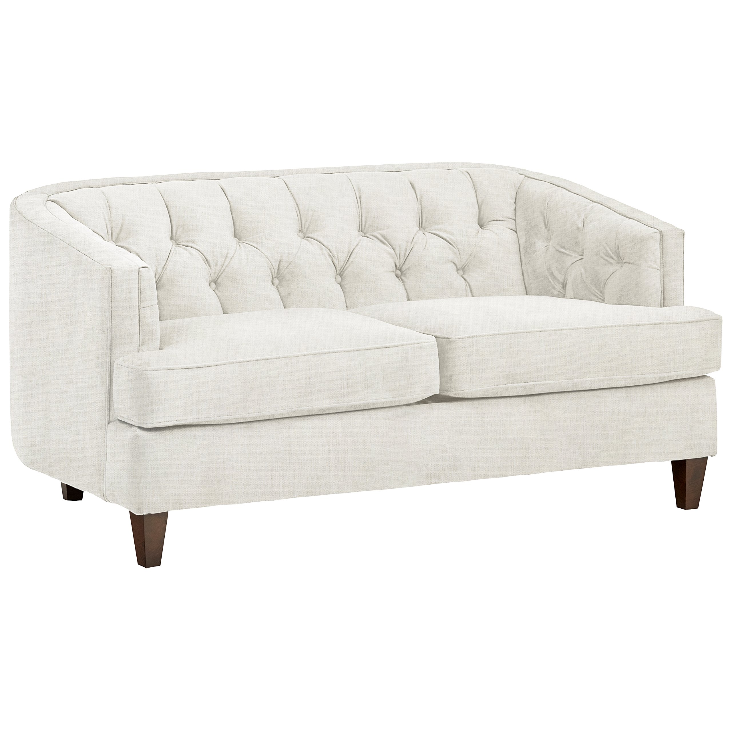 Amazon Brand – Stone & Beam Leila Tufted Living Room Loveseat Sofa Couch, 69"W, Sandstone