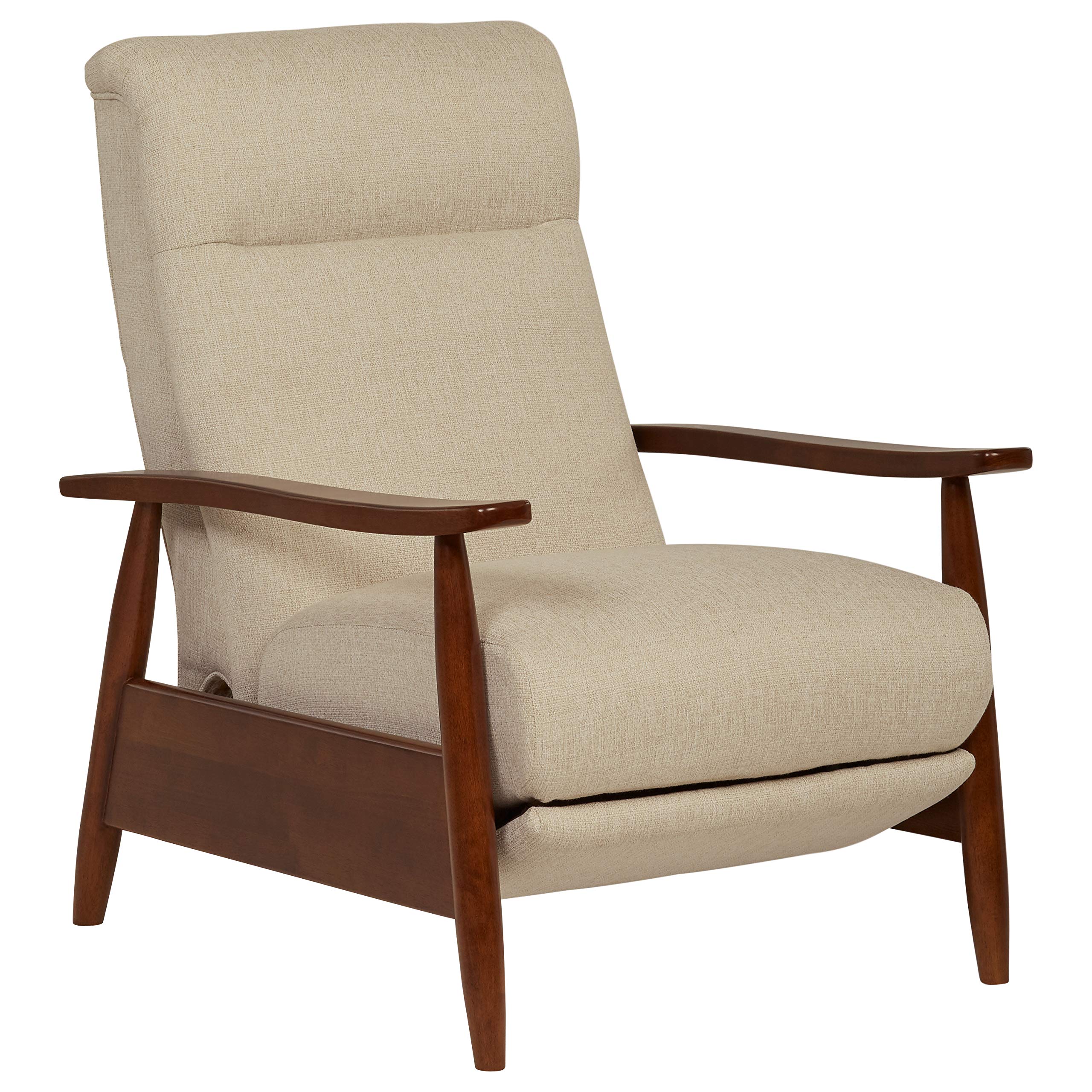 Amazon Brand – Stone & Beam Clayton Reclining Contemporary Fabric Living-Room Chair, 30"W, Sandstone