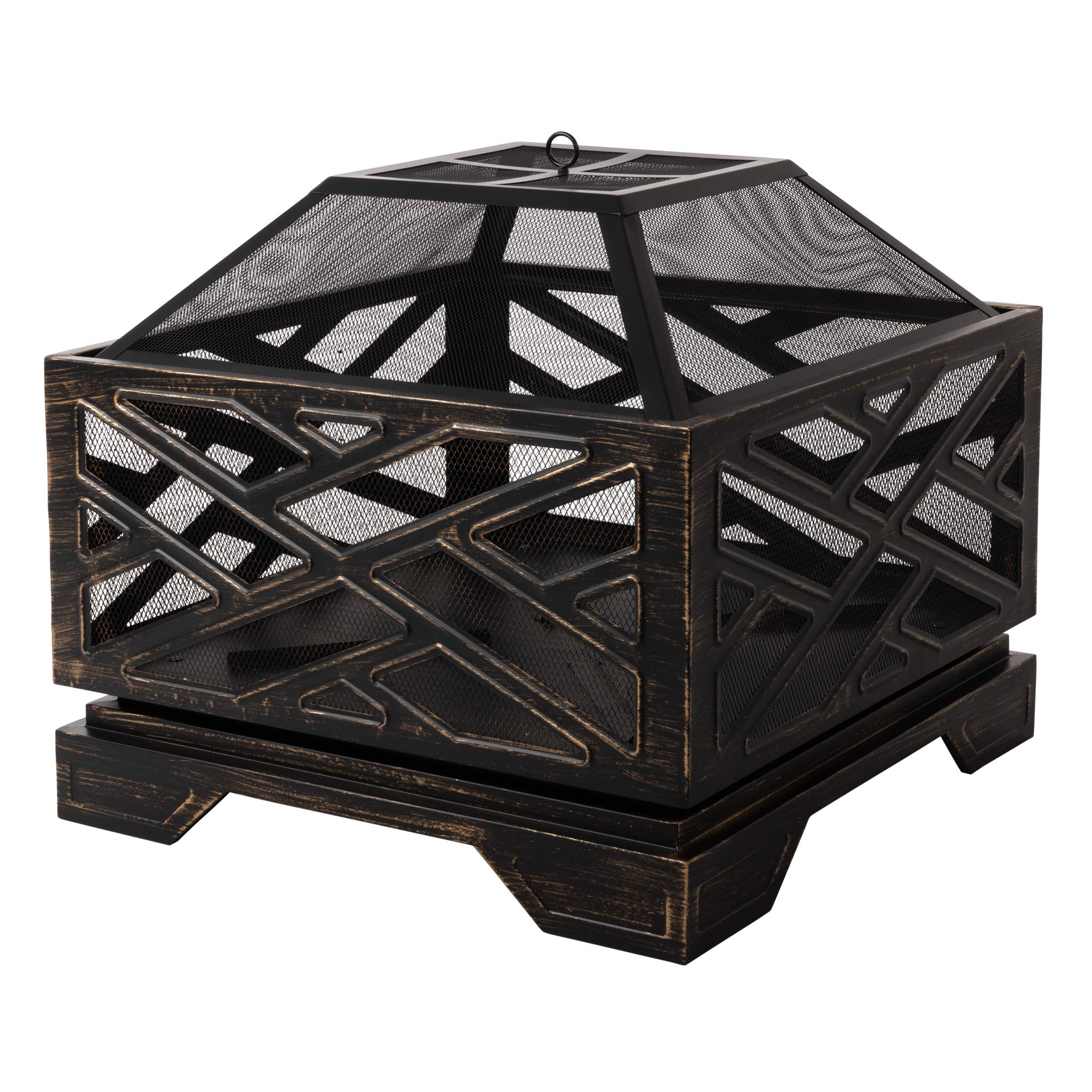 AmazonBasics 26" Geometric Square Fire Pit