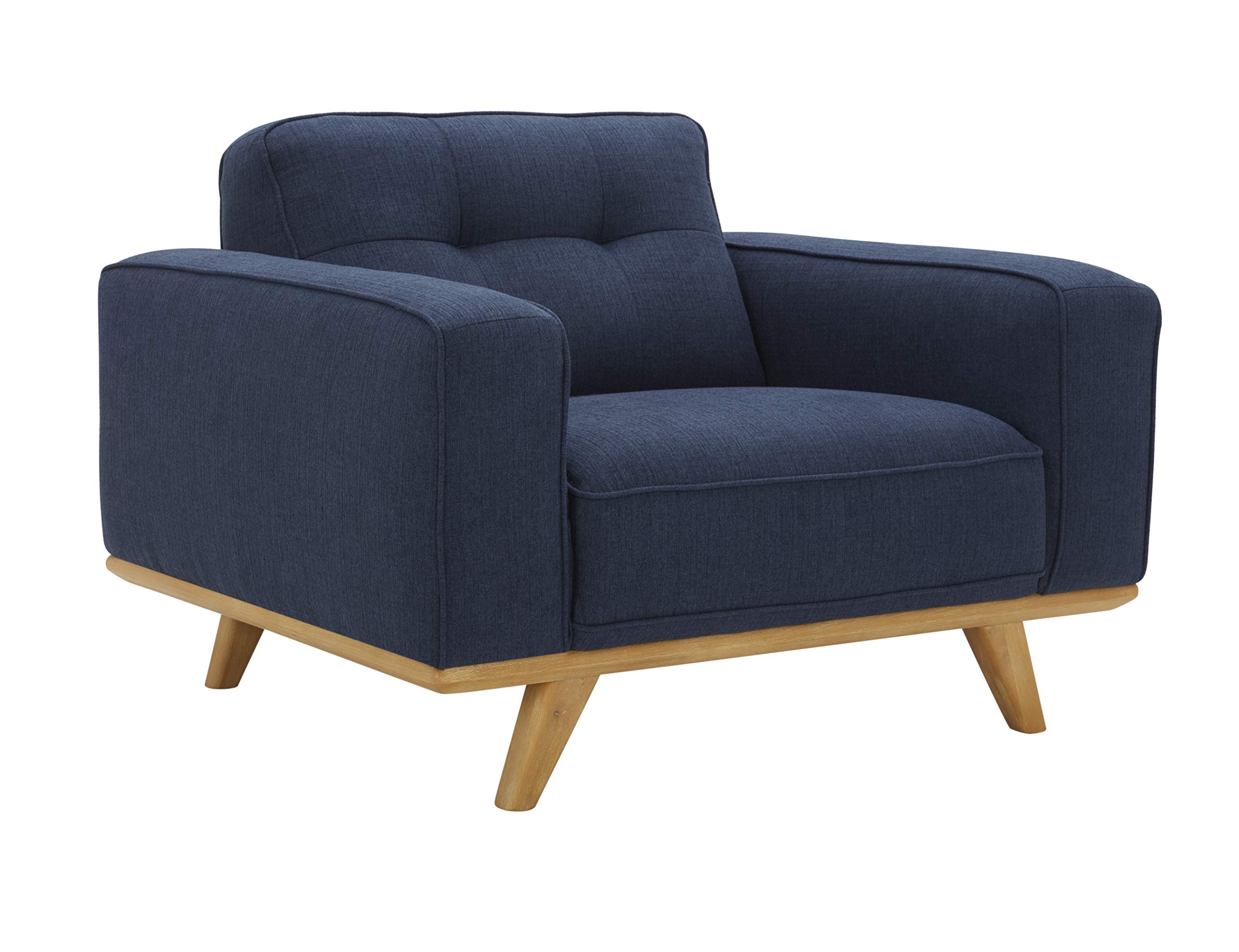 Amazon Brand – Rivet Bigelow Modern Upholstered Chair with Square Legs, 44.1"W, Navy