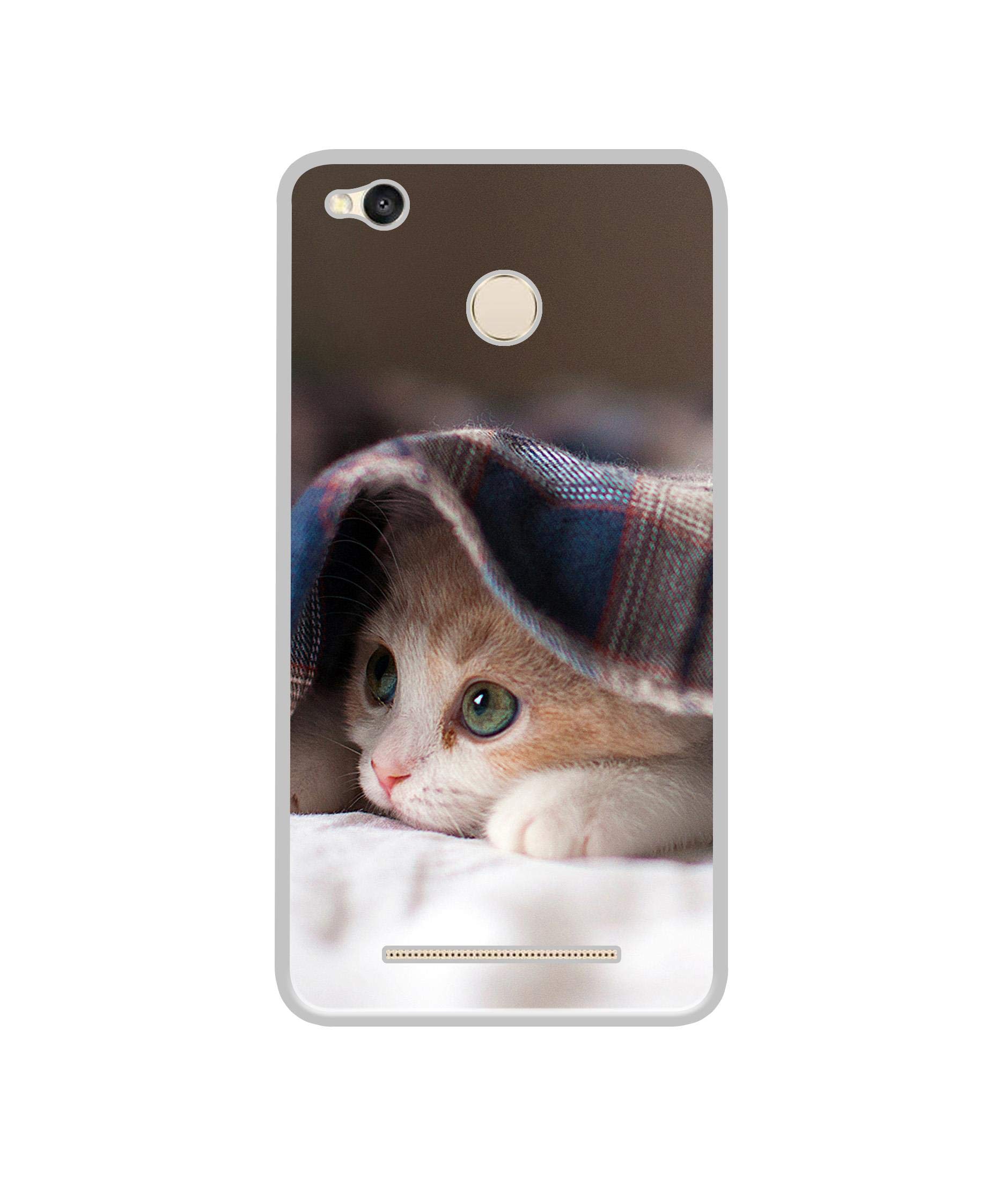 Amazon Brand - Solimo Designer Sleepy Kitten UV Printed Soft Back Case Mobile Cover for Mi Redmi 3S Prime