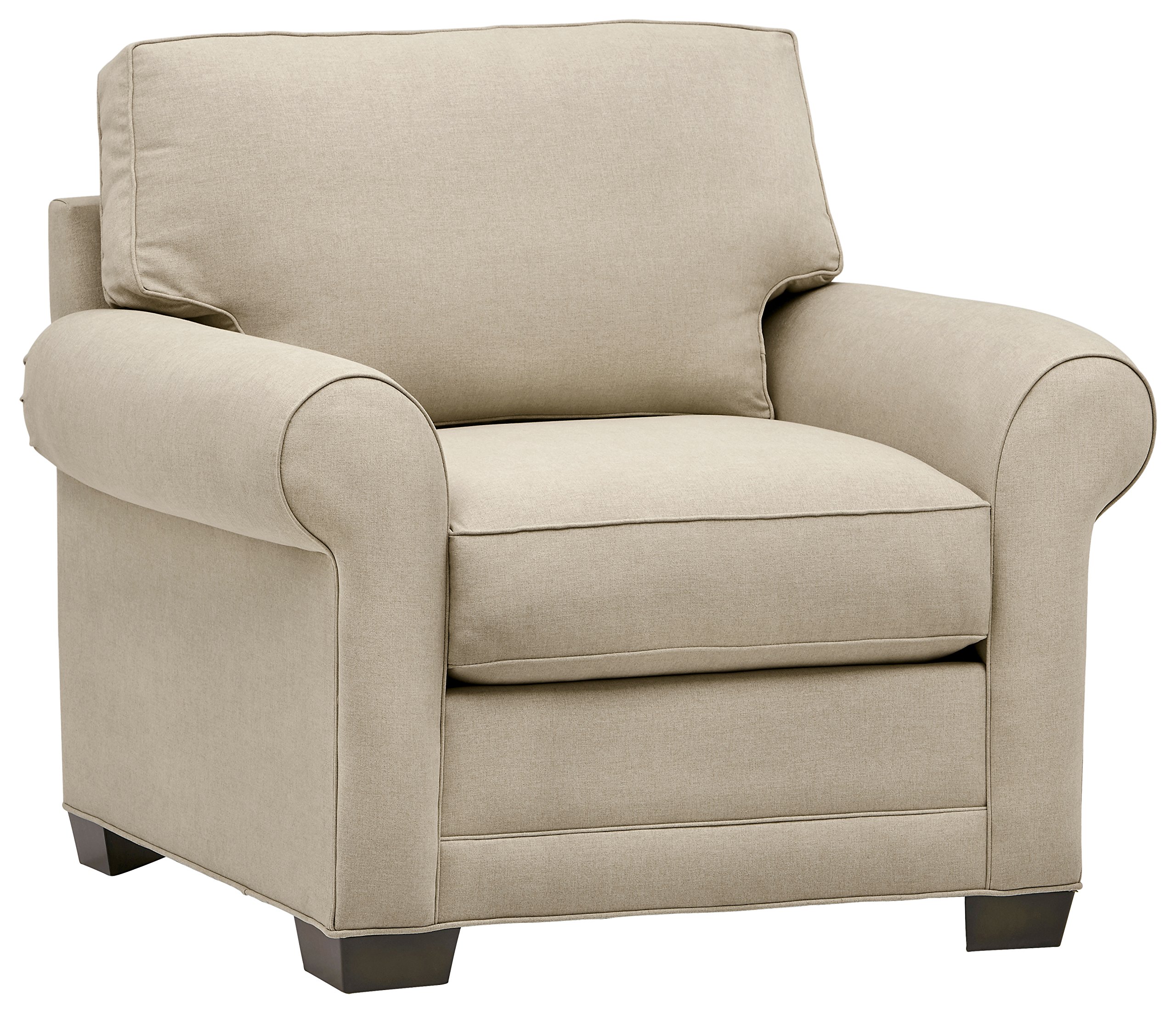 Amazon Brand – Stone & Beam Kristin Round Arm Performance Fabric Chair, 44"W, Sand