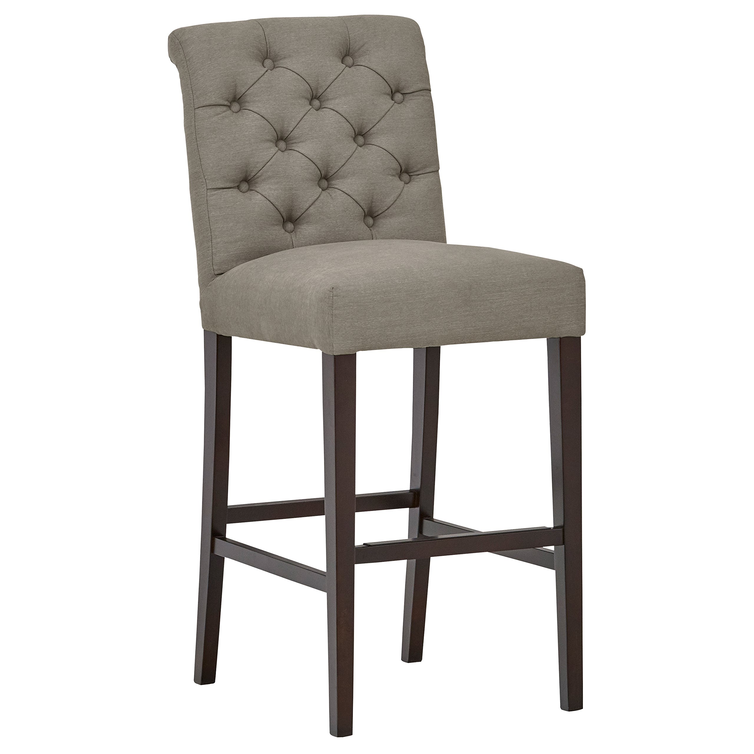 Amazon Brand – Stone & Beam Carson Tufted Kitchen Counter Bar Stool, 45"H, Slate