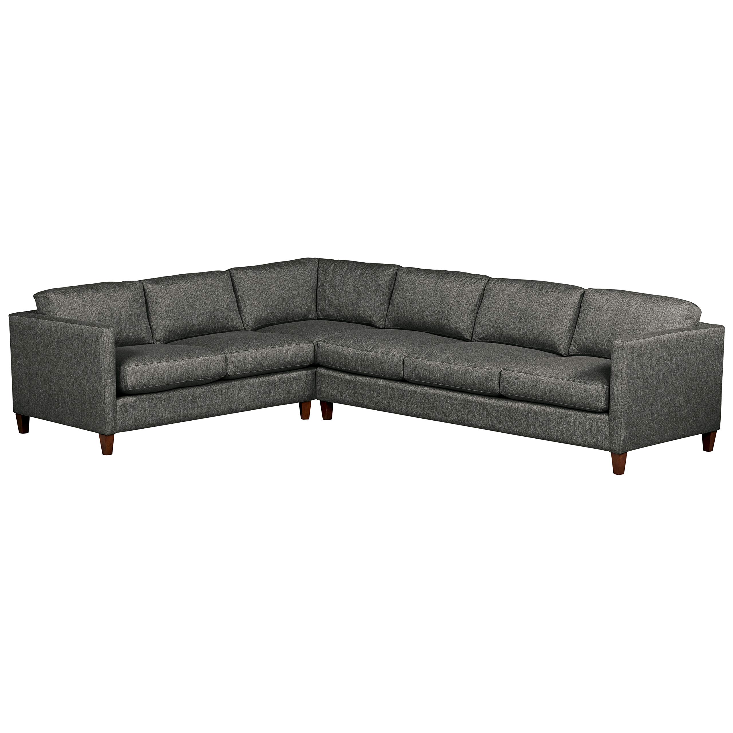 Amazon Brand – Stone & Beam Andover Modern Right L-Sectional Sofa, 124"W, Charcoal