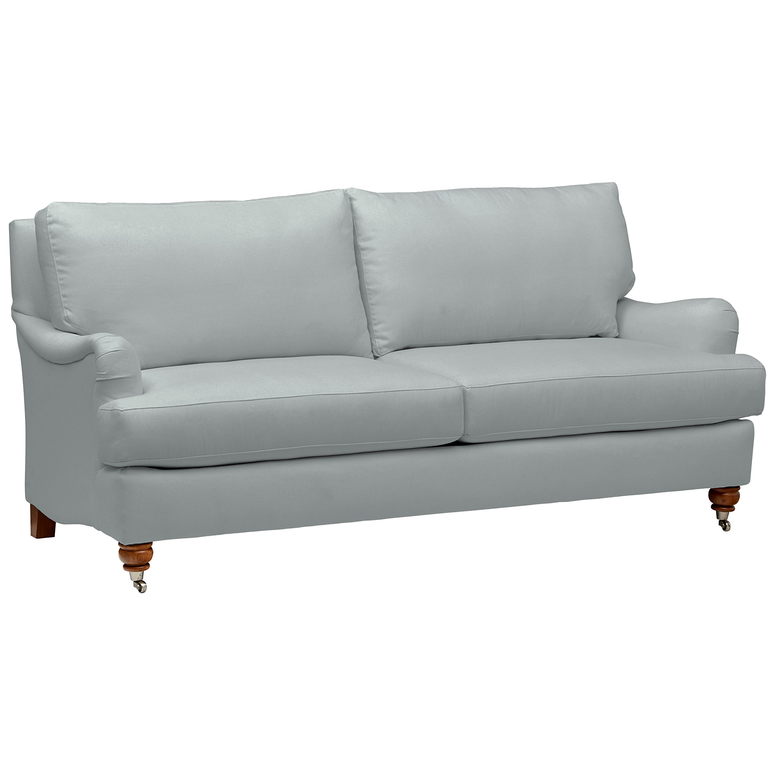 Amazon Brand – Stone & Beam Brandeberry Farmhouse Charles of London Sofa, 82"W, Light Blue