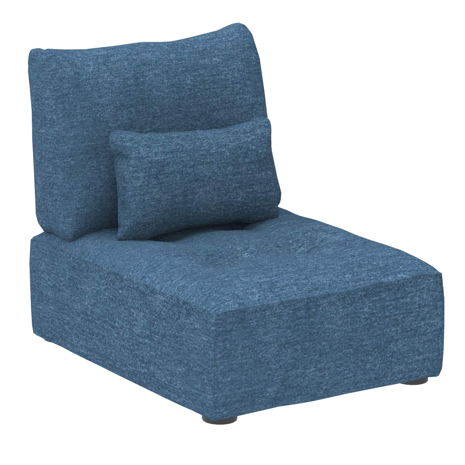 Marque Amazon - Alkove Elvas - Module à 1 place pour canapé modulaire avec espace de rangement et coussin additionnel, 70 x 100 cm, Bleu marine