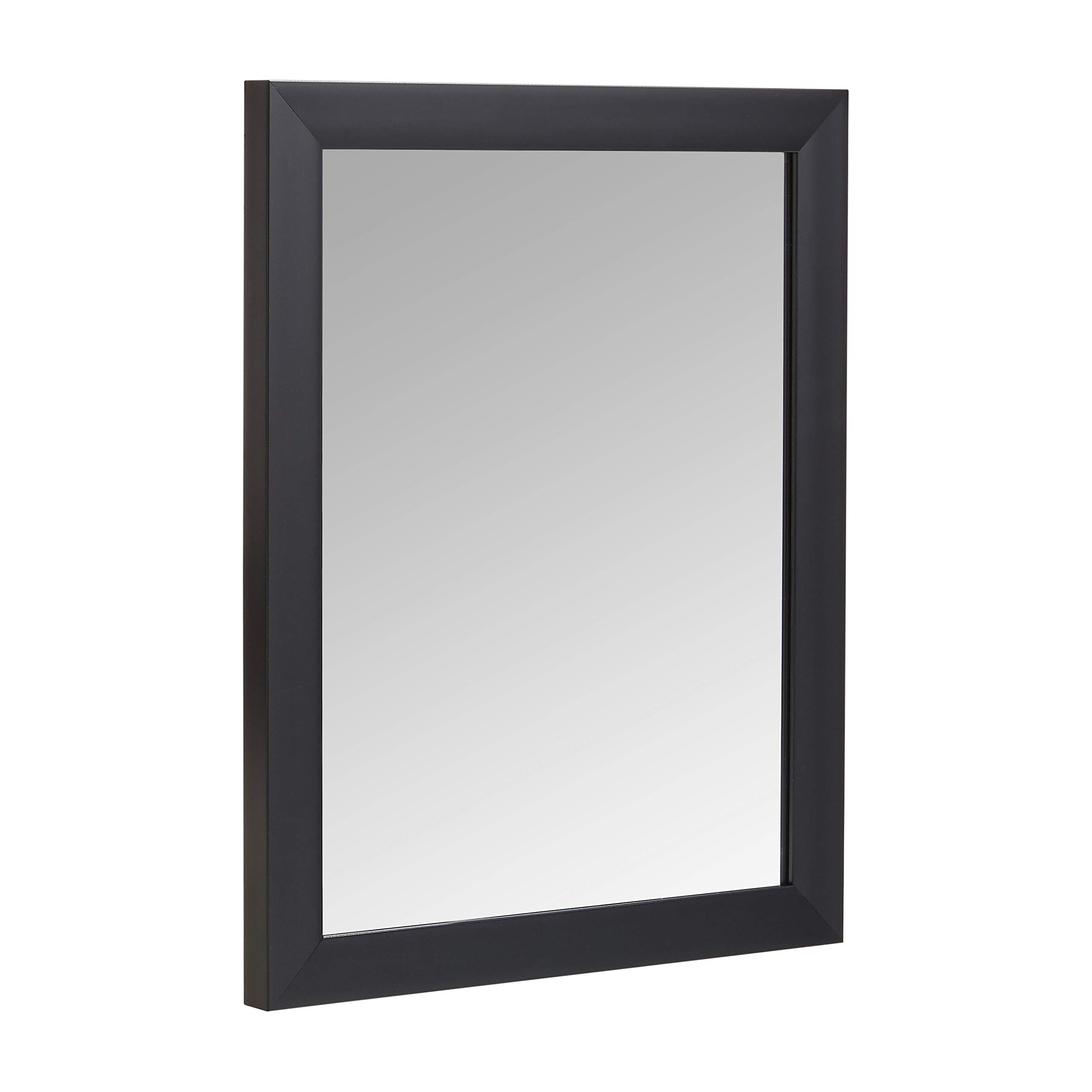 Amazon Basics Rectangular Wall Mirror 16" x 20" - Standard Trim, Black