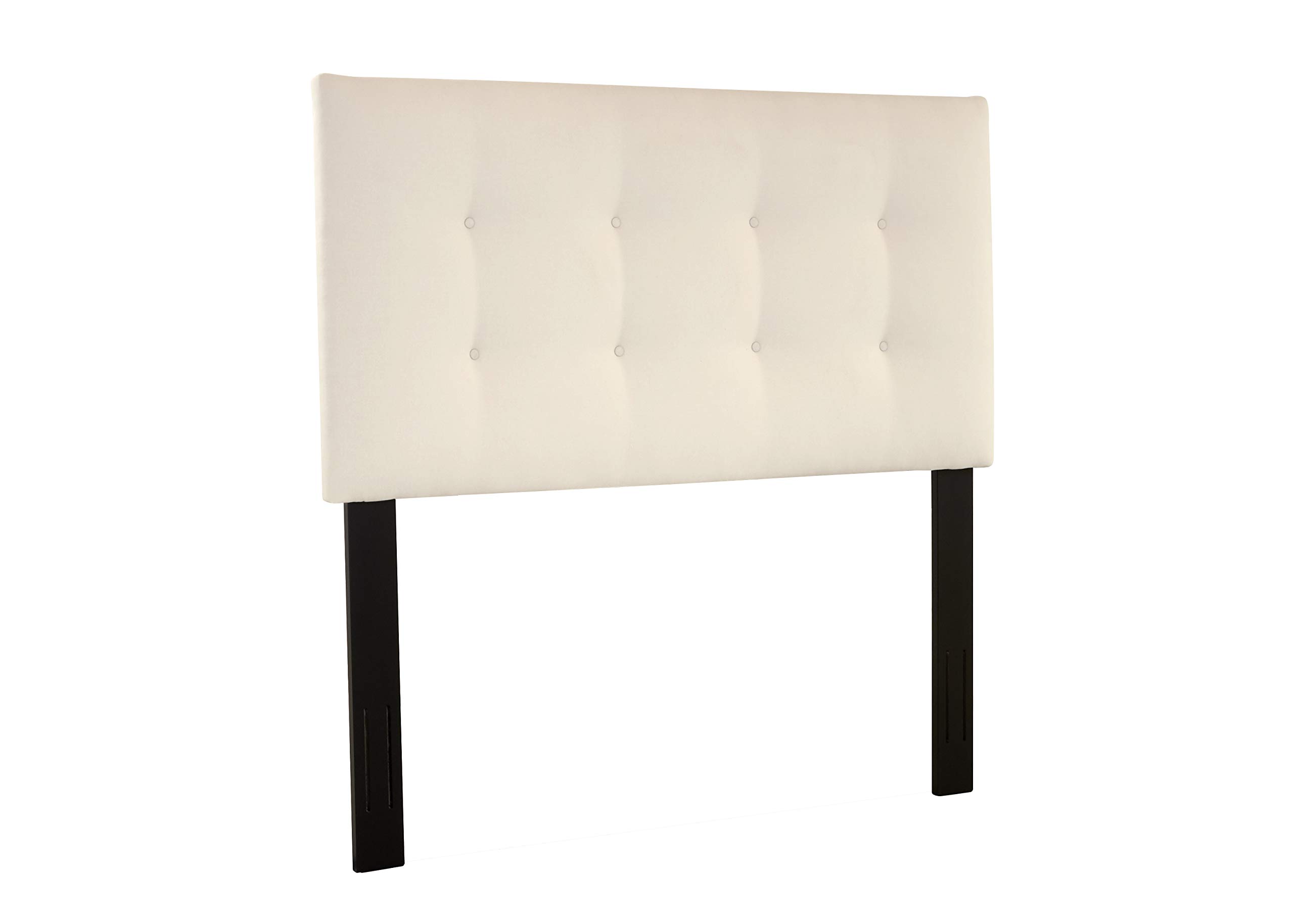 Stone & Beam Canton Queen Button-Tufted Headboard, 64"W, Slipcover Cream