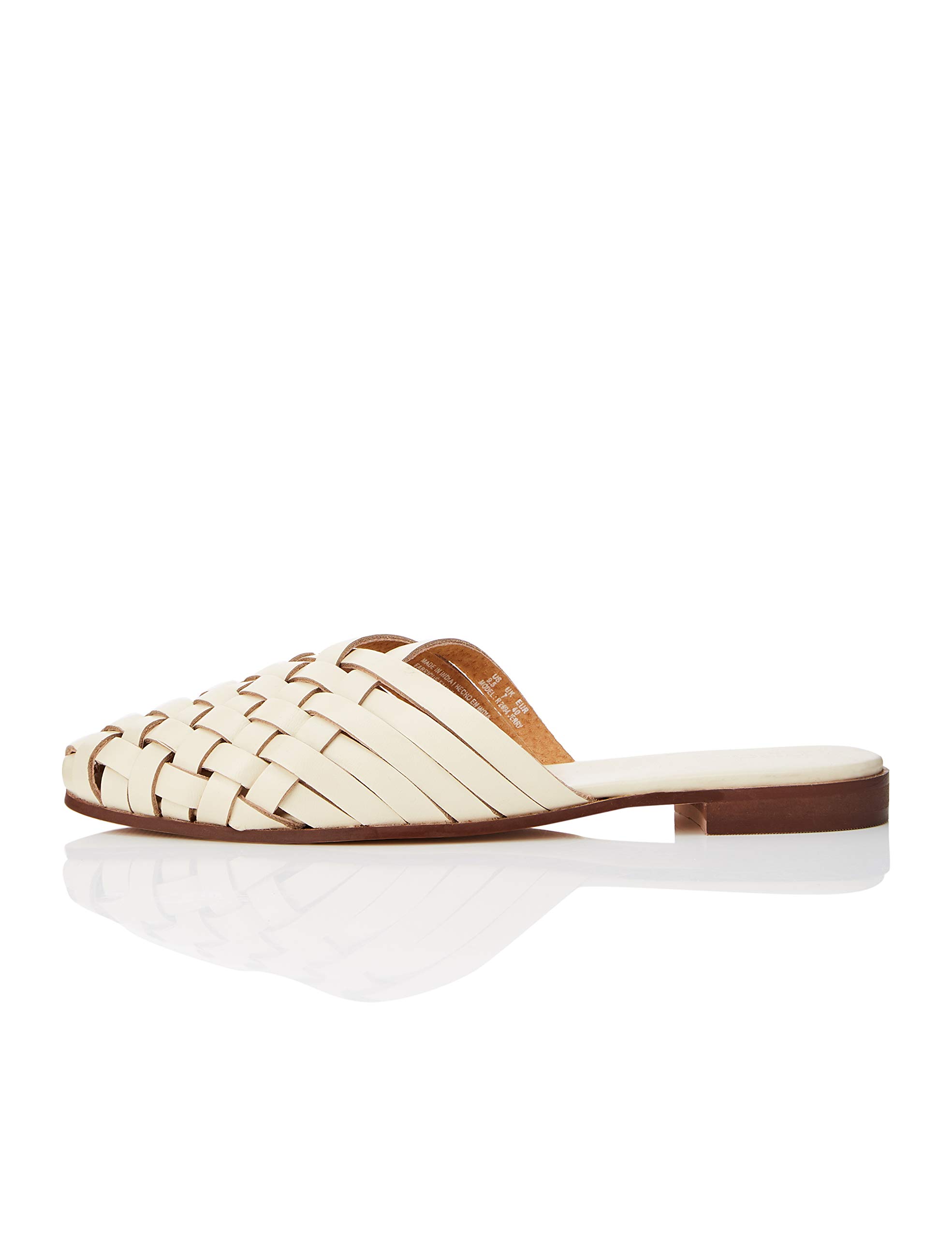 Amazon Brand - find. Women's Woven Open Back Leather, Pink, US 8.5