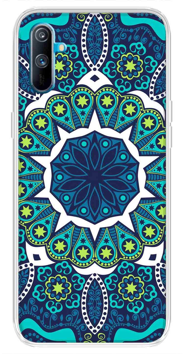 Amazon Brand - Solimo Designer Multicolor Artistic Blue Pattern Printed Soft Back Case Mobile Cover for Realme C3