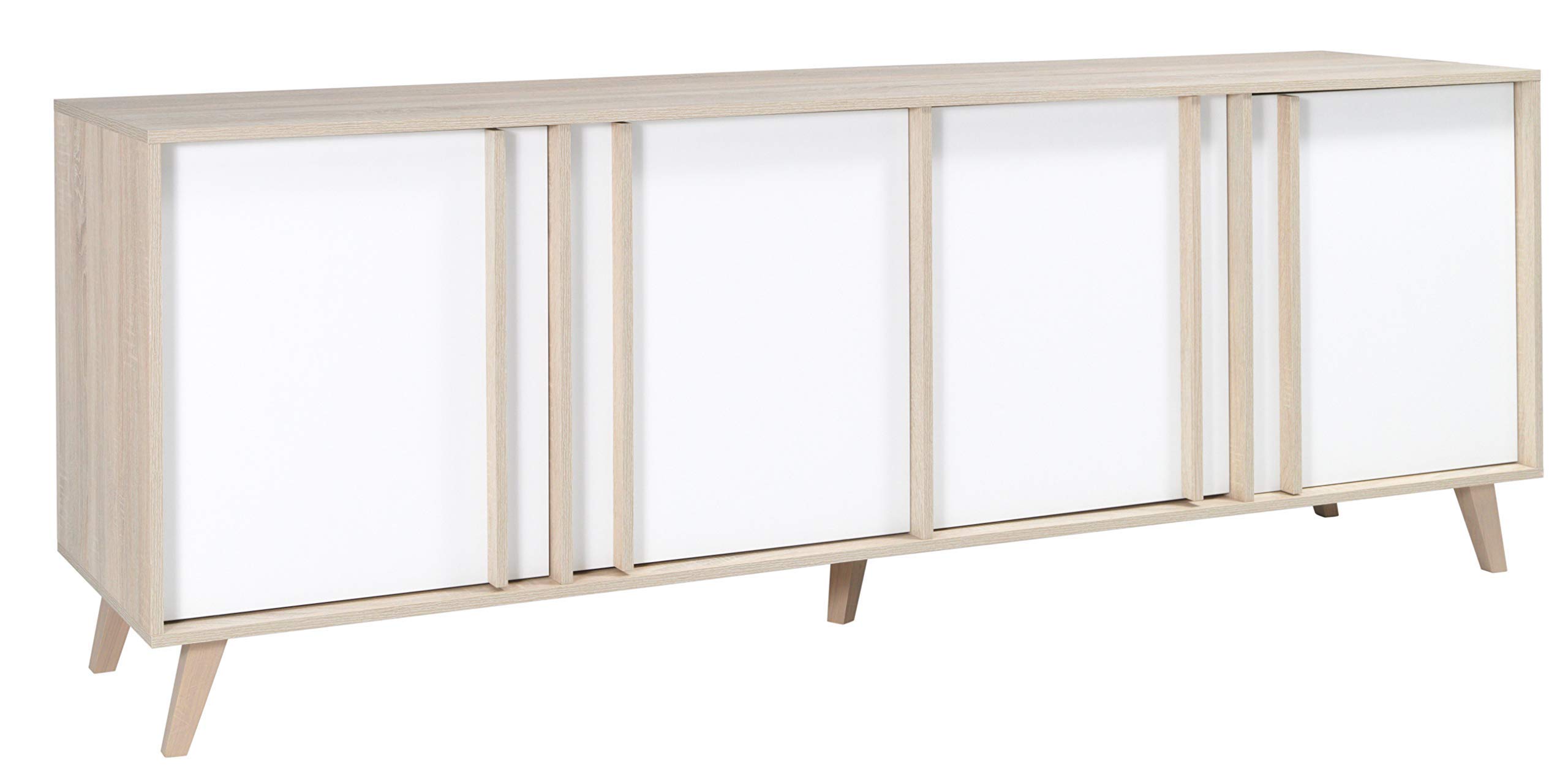 Marca Amazon - Movian Moselle - Cómoda grande (roble Sonoma/blanco alpino)