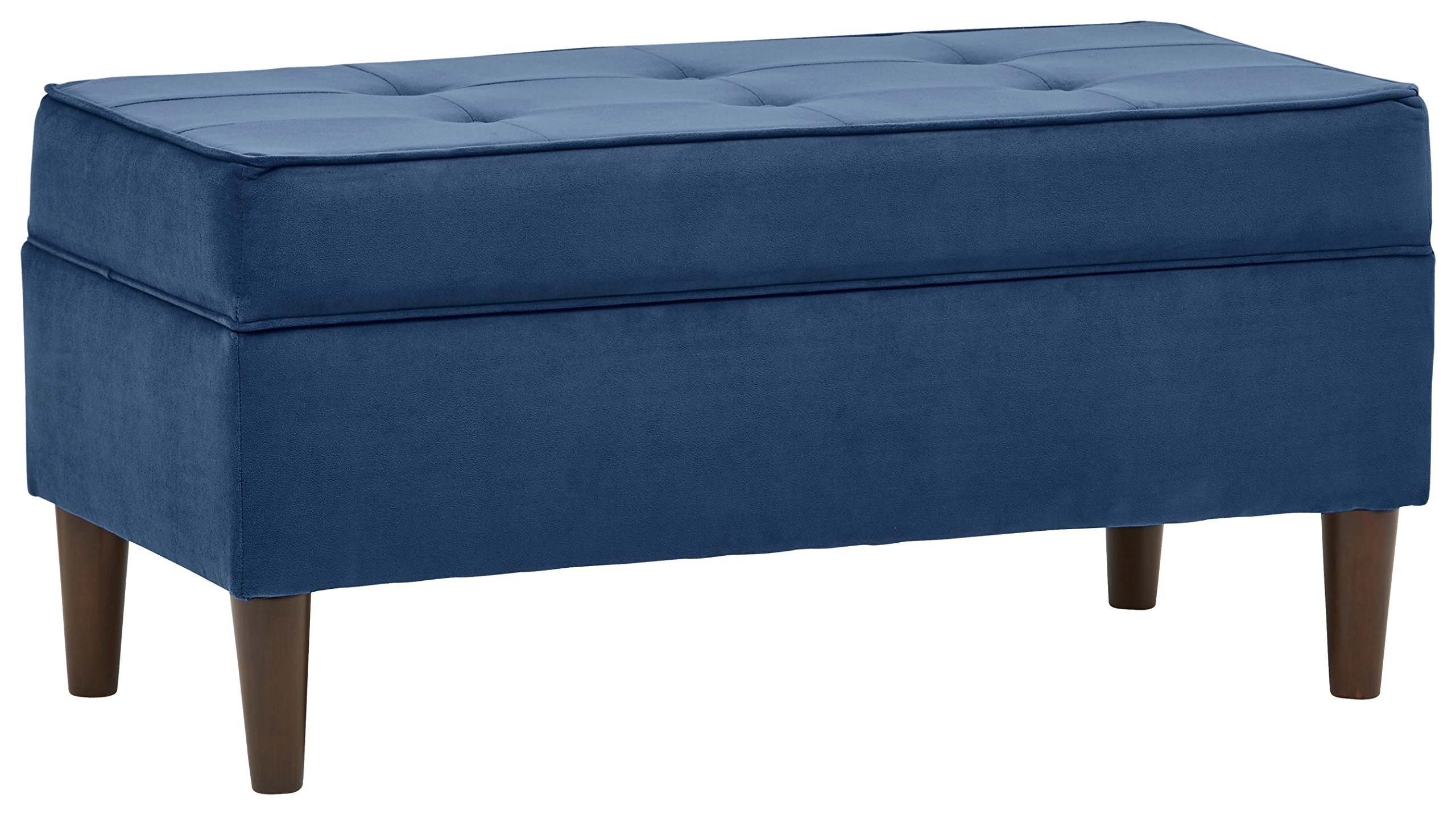 Amazon Brand – Rivet Martin Modern Storage Bench, 39"W, Navy Velvet