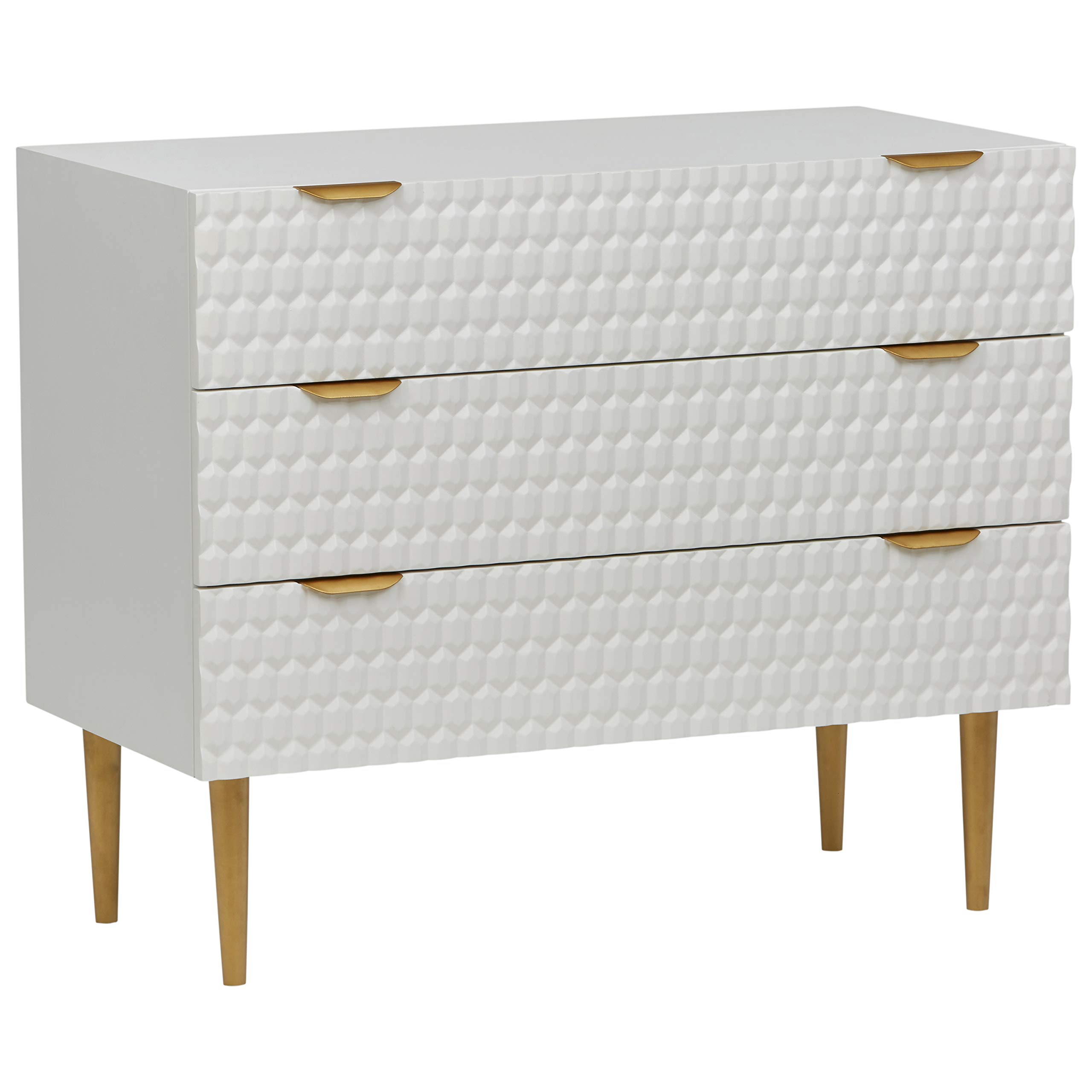 Amazon Brand – Rivet Kingston Modern Chest of Drawers 35.43"W, White