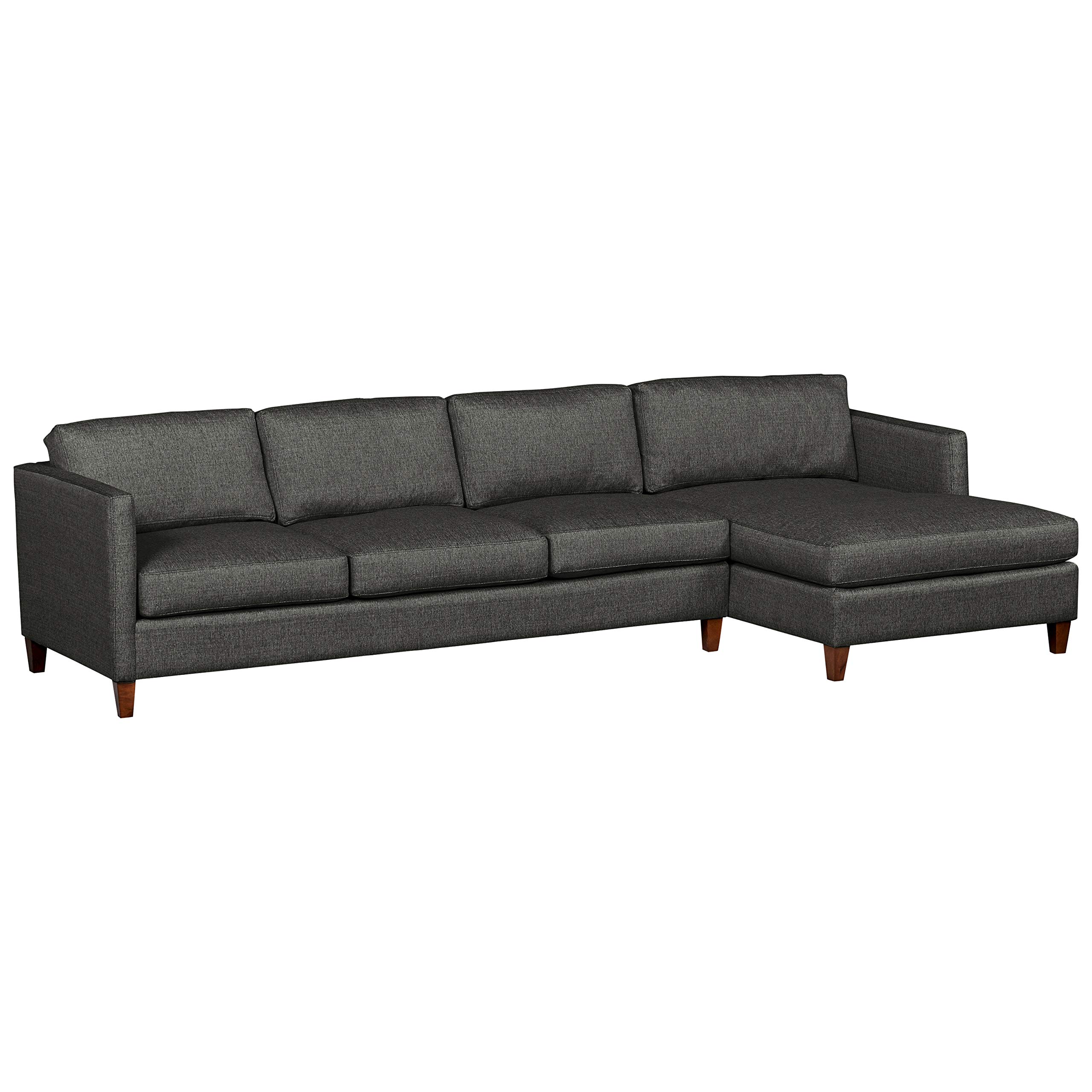Amazon Brand – Stone & Beam Andover Modern Right Chaise Sofa Sectional, 126"W, Charcoal