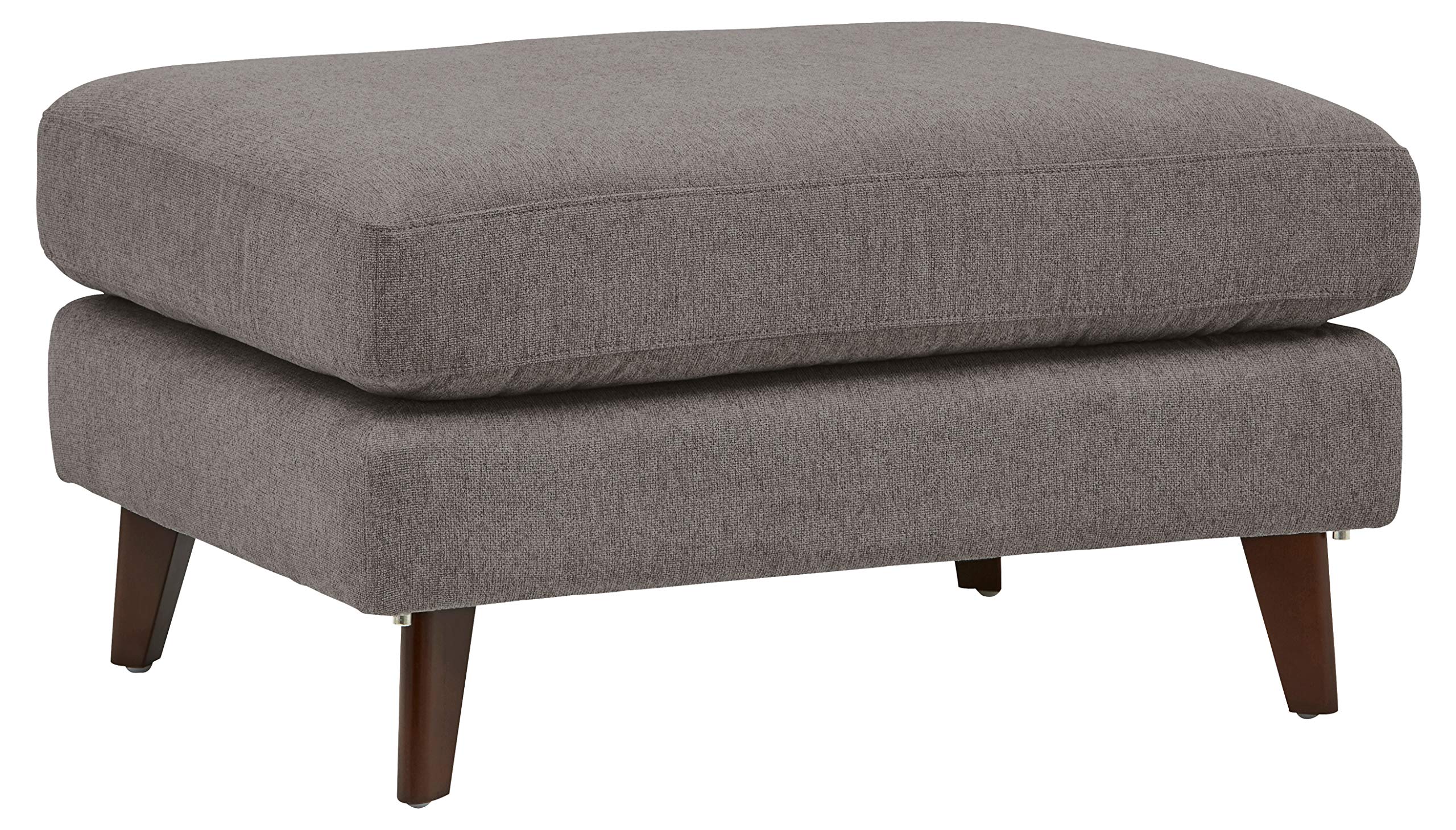 Amazon Brand – Rivet Sloane Mid-Century Modern Ottoman with Tapered Legs, 31.9"W, Storm Gray