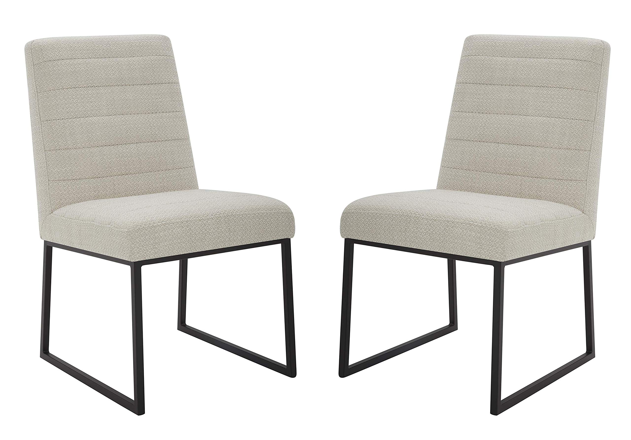 Amazon Brand – Rivet Decatur Modern Upholstered Dining Chair, 21"W, Set of 2, Stucco
