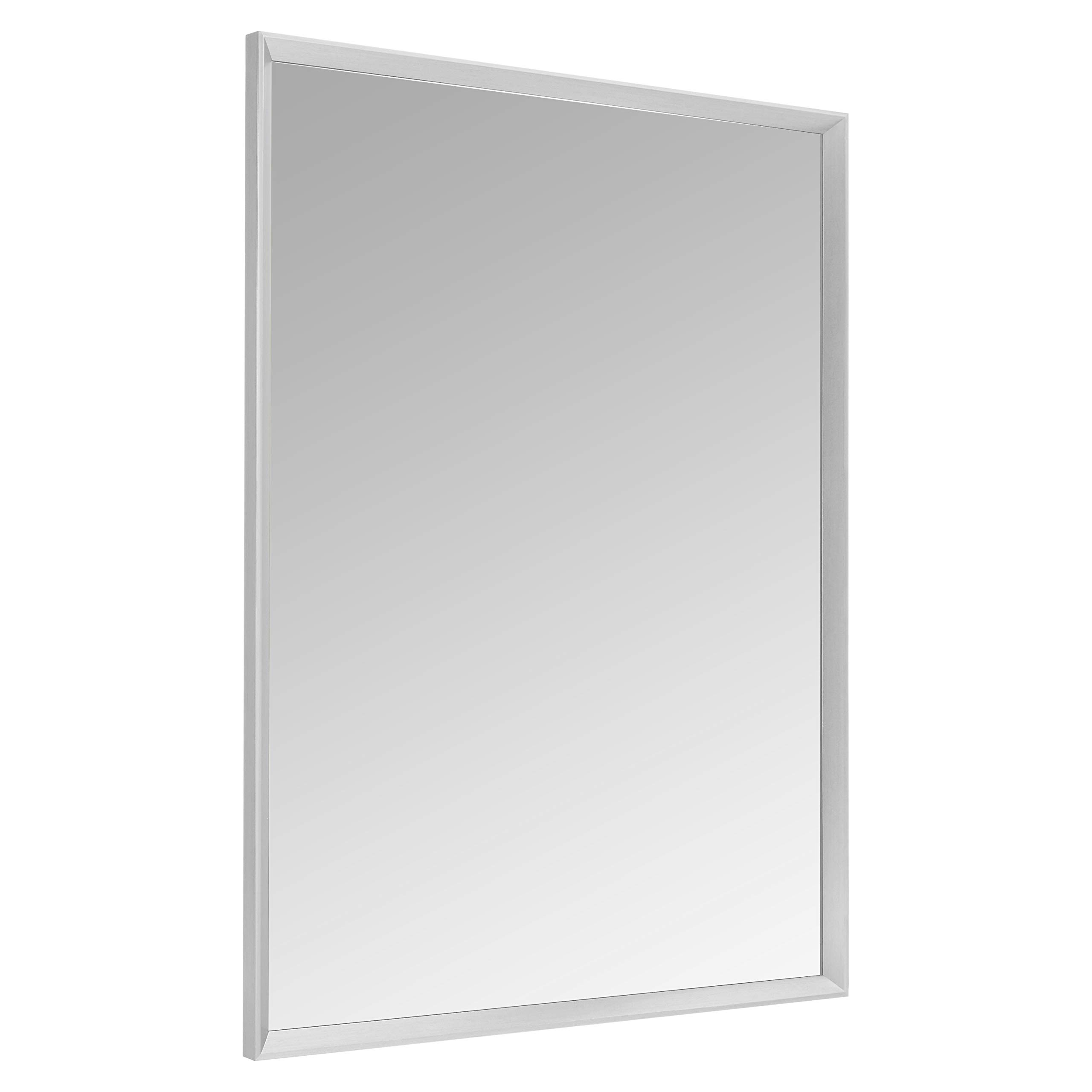 Amazon Basics Rectangular Wall Mirror 30" x 40" - Peaked Trim, Nickel