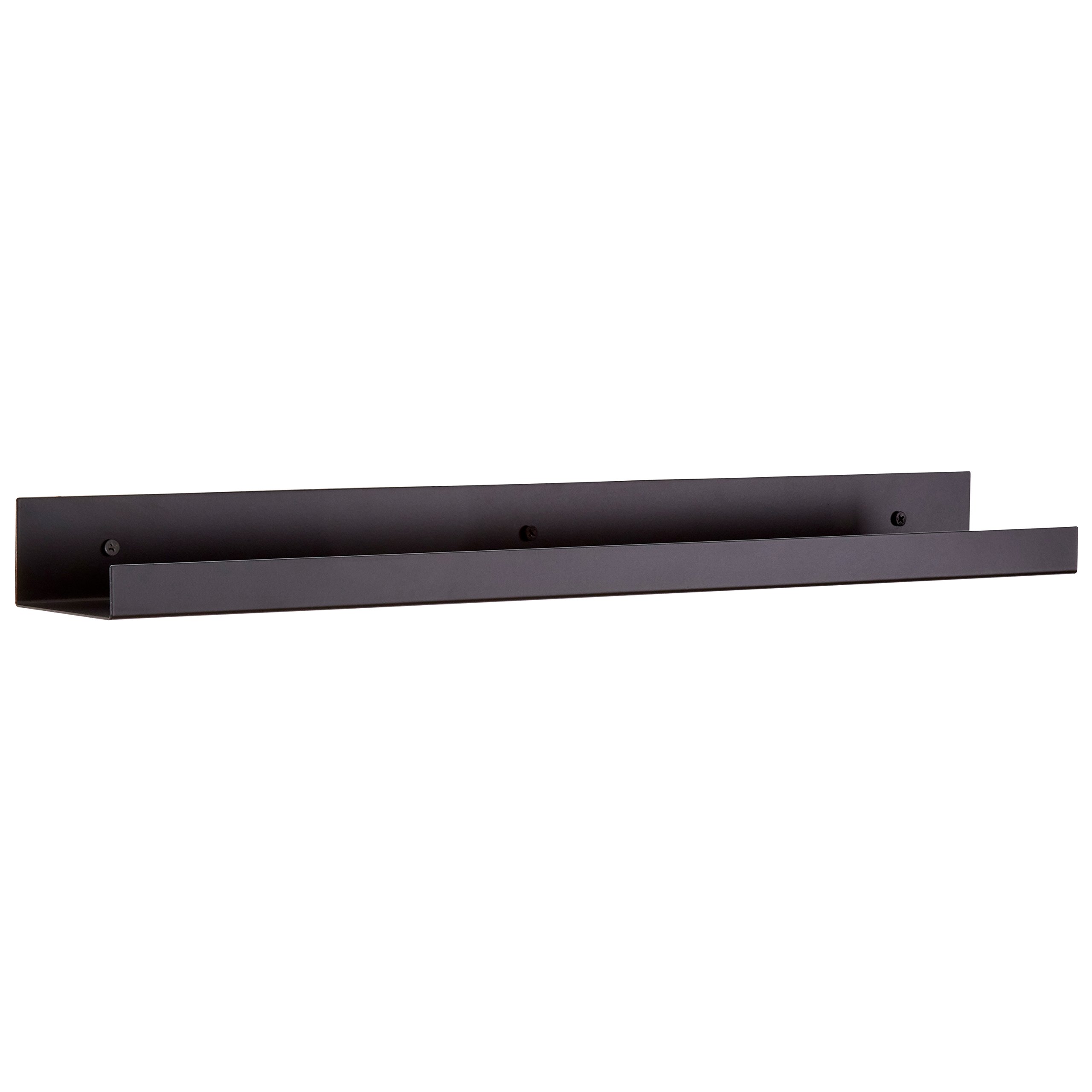 Amazon Brand – Rivet Modern Metal Shelf, 24"W, Black
