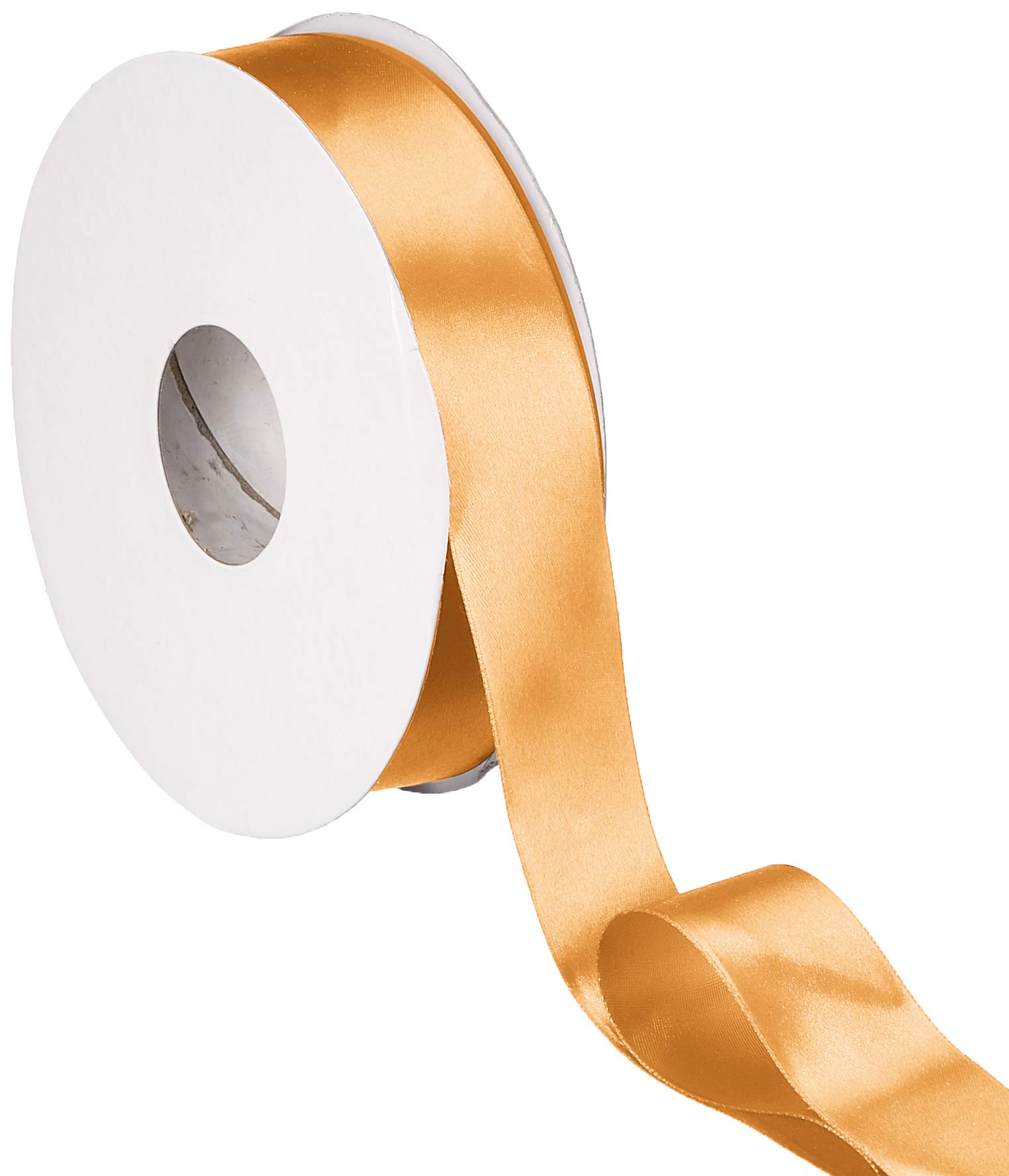 AmazonBasics Satin Ribbon, 100 m, Yellow Gold