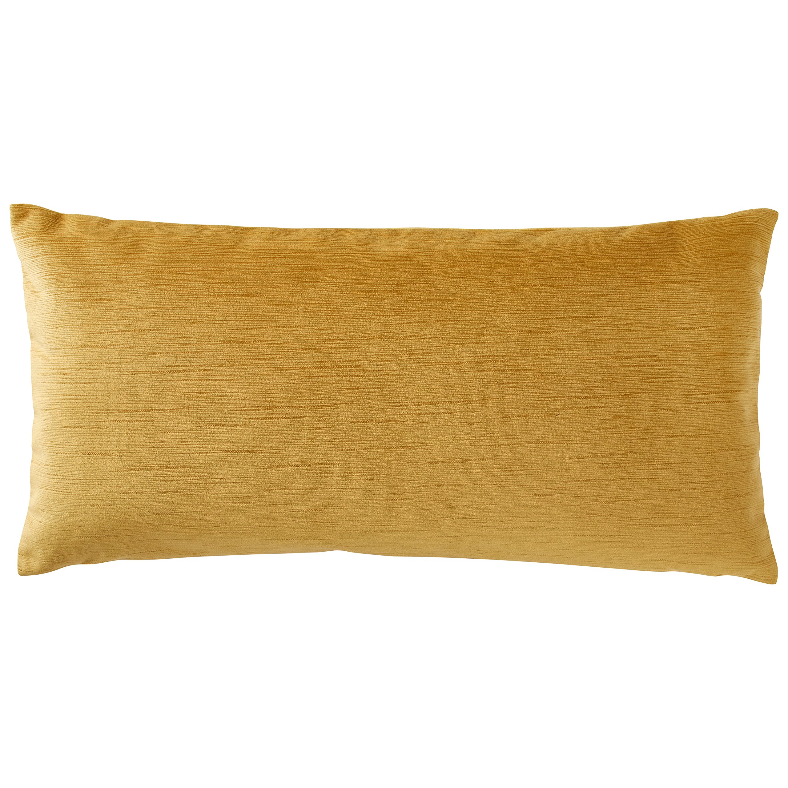 Amazon Brand – Rivet Velvet Texture Striated Decorative Throw Pillow, 12" x 24", Honeycomb